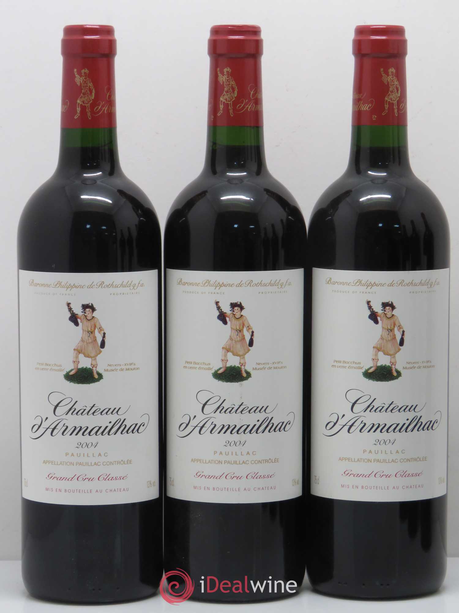 Château d' Armailhac - Mouton Baron(ne) Philippe 5ème Grand Cru Classé 2004 - Lot de 6 bouteilles - 1