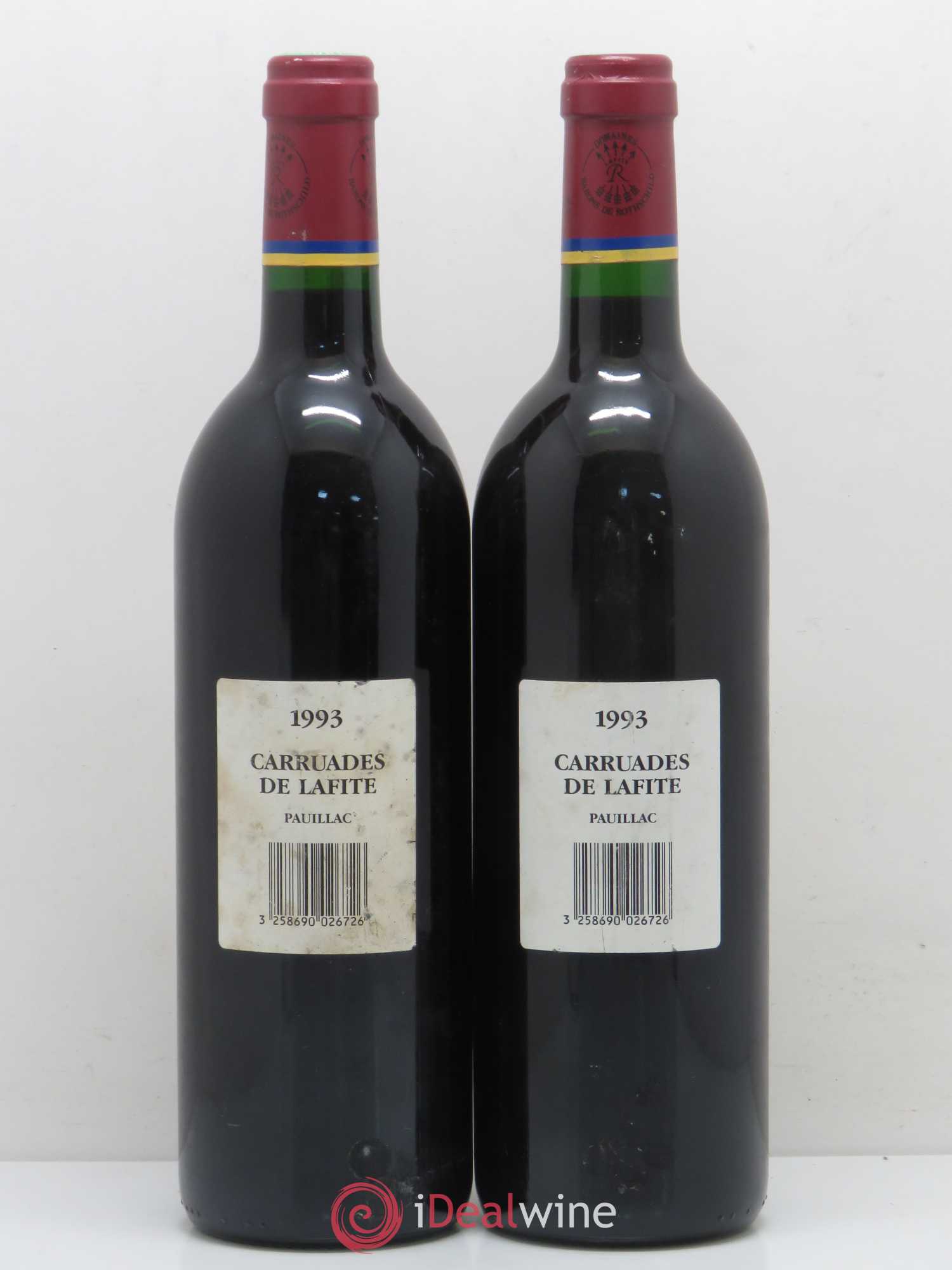 Carruades de Lafite Rothschild Second Vin 1993 - Lot de 2 bouteilles - 1