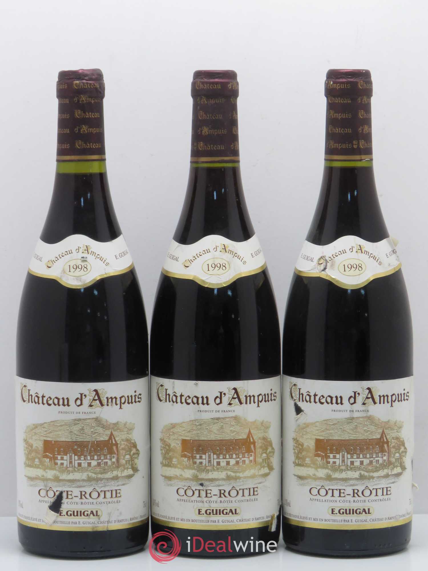 Côte-Rôtie Château d'Ampuis Guigal 1998 - Lot de 3 bouteilles - 0