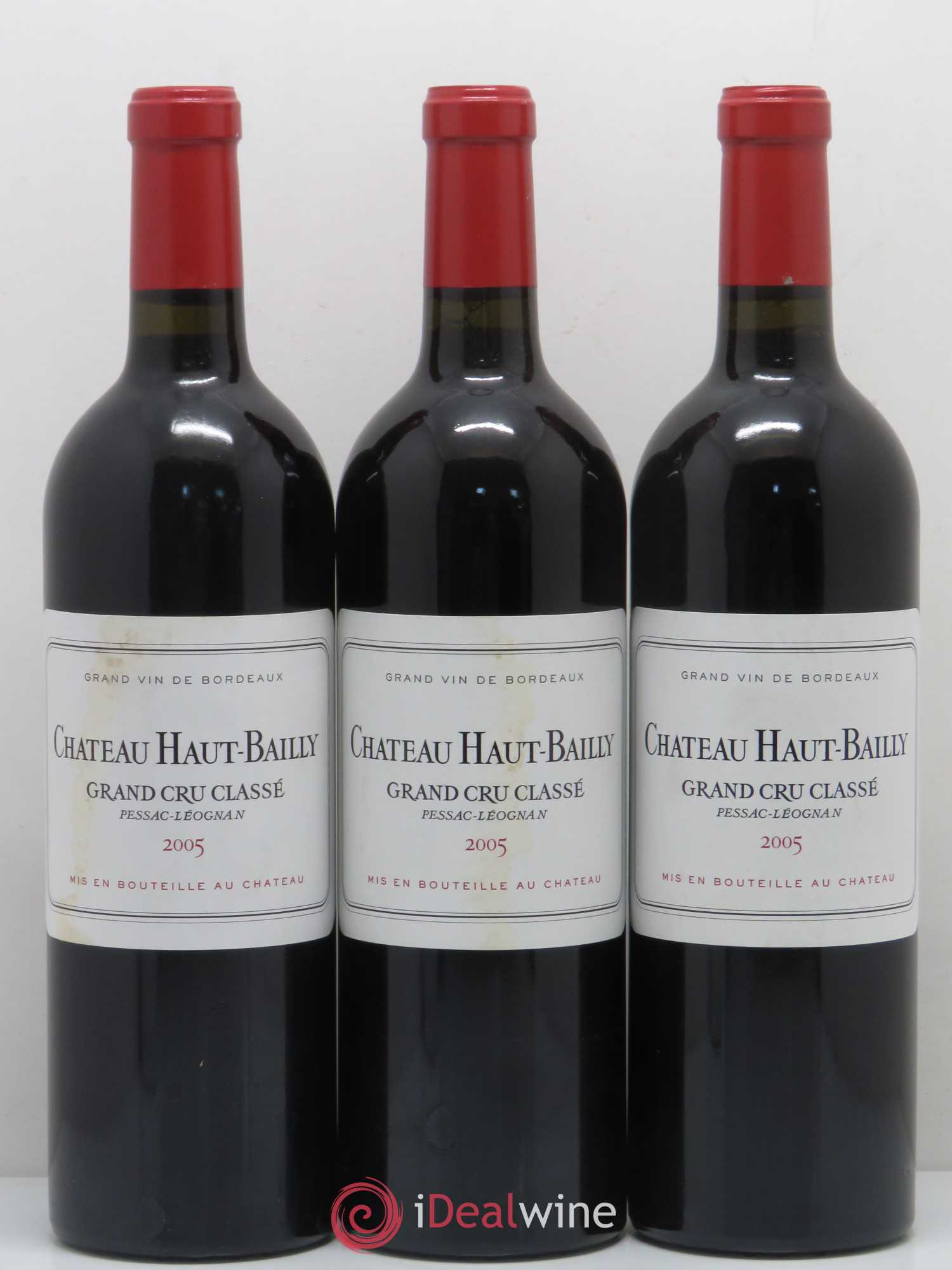 Château Haut-Bailly Cru Classé de Graves 2005 - Lot de 3 bouteilles - 0