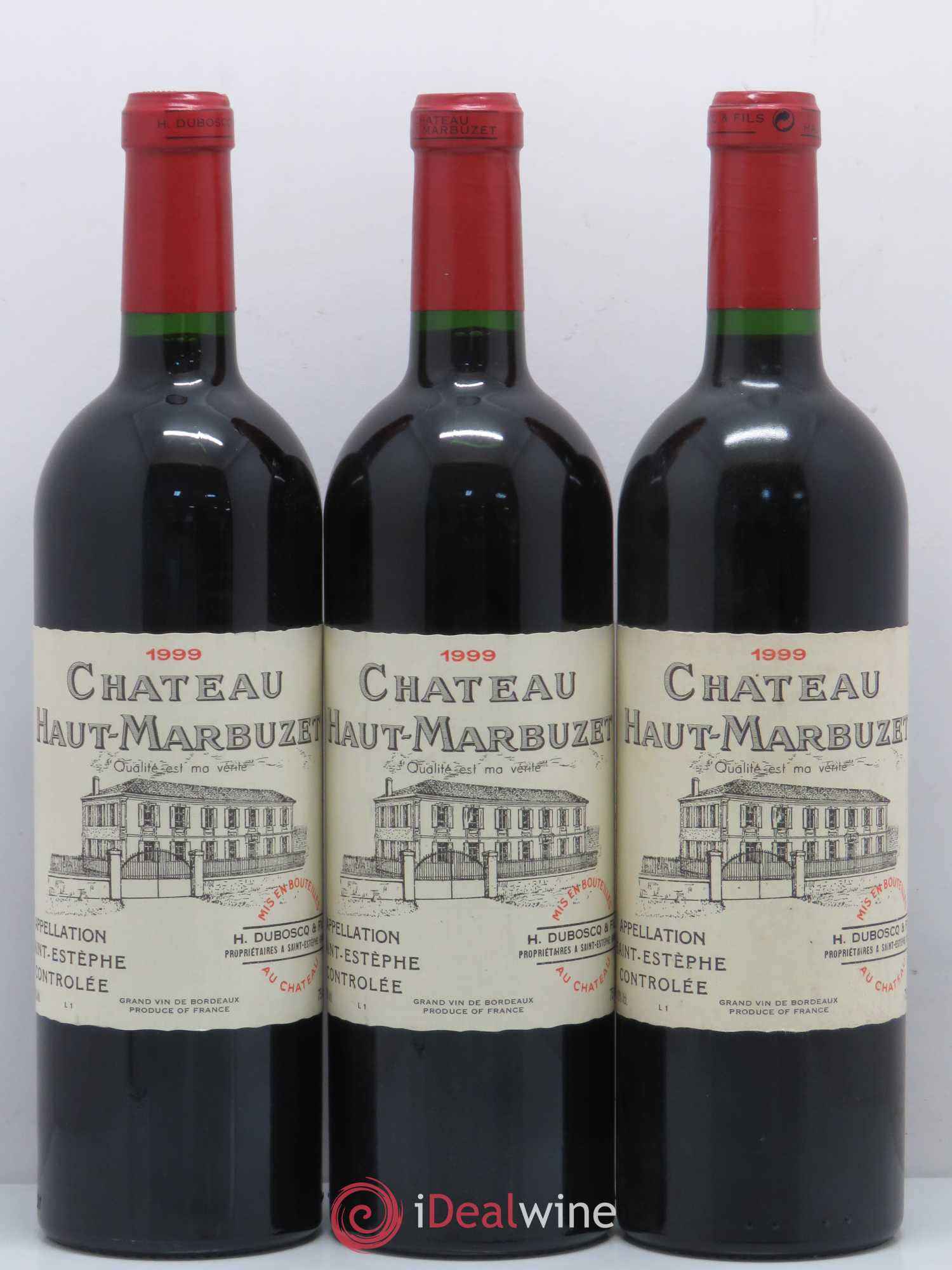 Château Haut Marbuzet 1999 - Lot de 3 bouteilles - 0