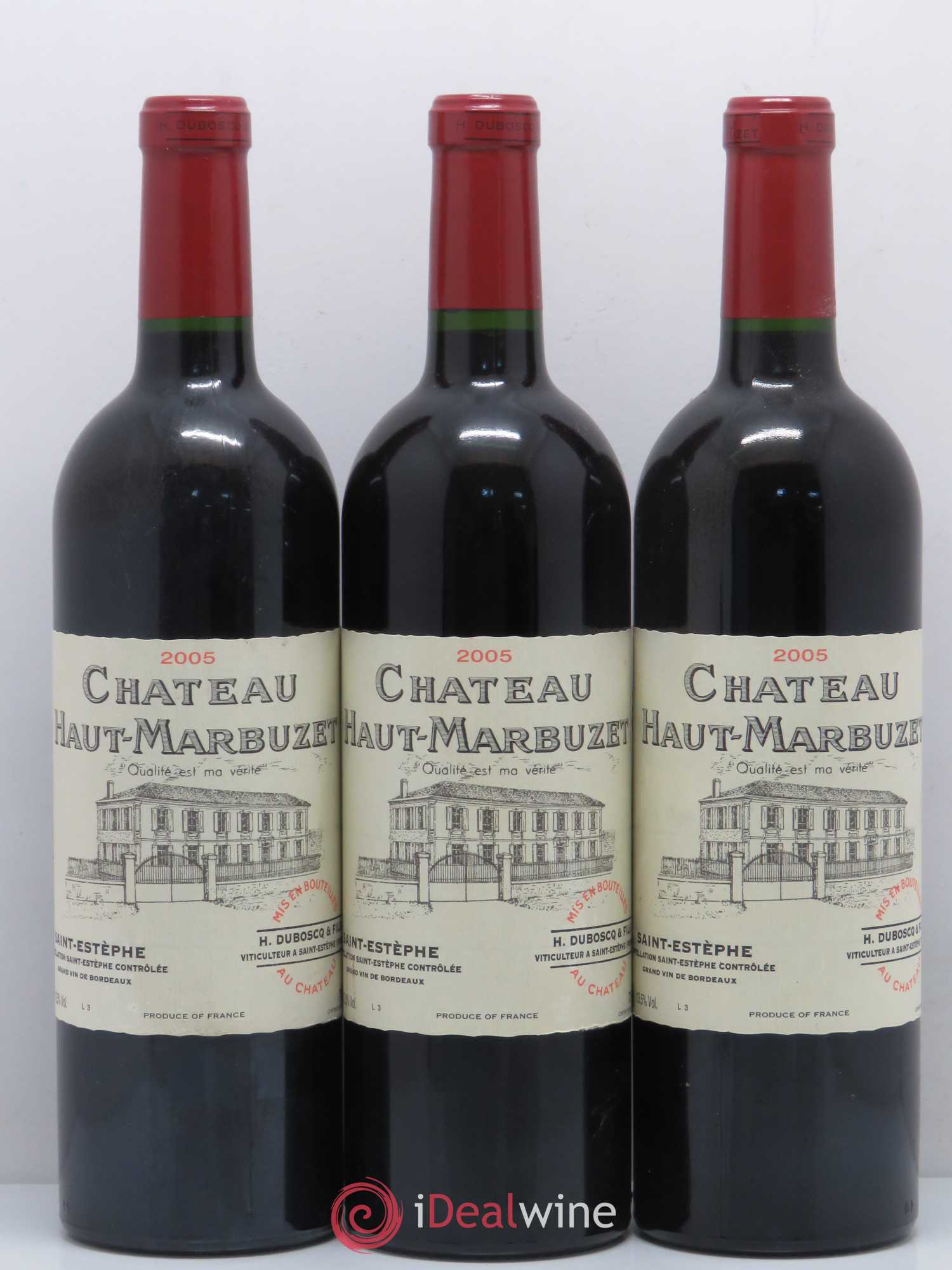 Château Haut Marbuzet 2005 - Lot de 3 bouteilles - 0