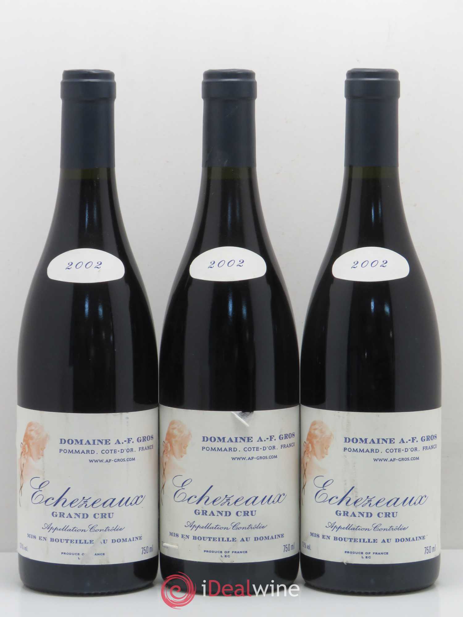 Echezeaux Grand Cru A.-F. Gros 2002 - Lot de 3 bouteilles - 0