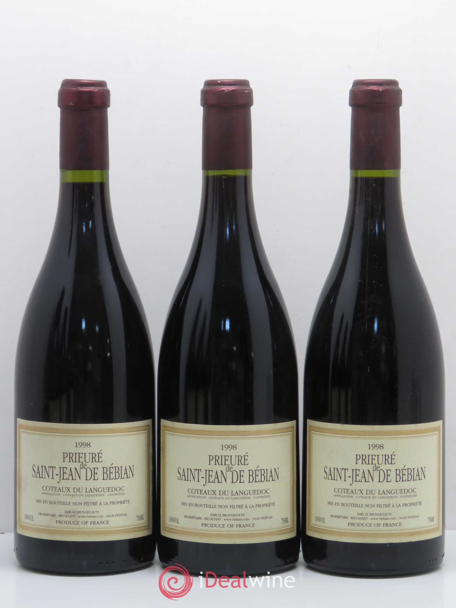 Languedoc Prieuré St-Jean de Bébian 1998 - Lot de 6 bouteilles - 1