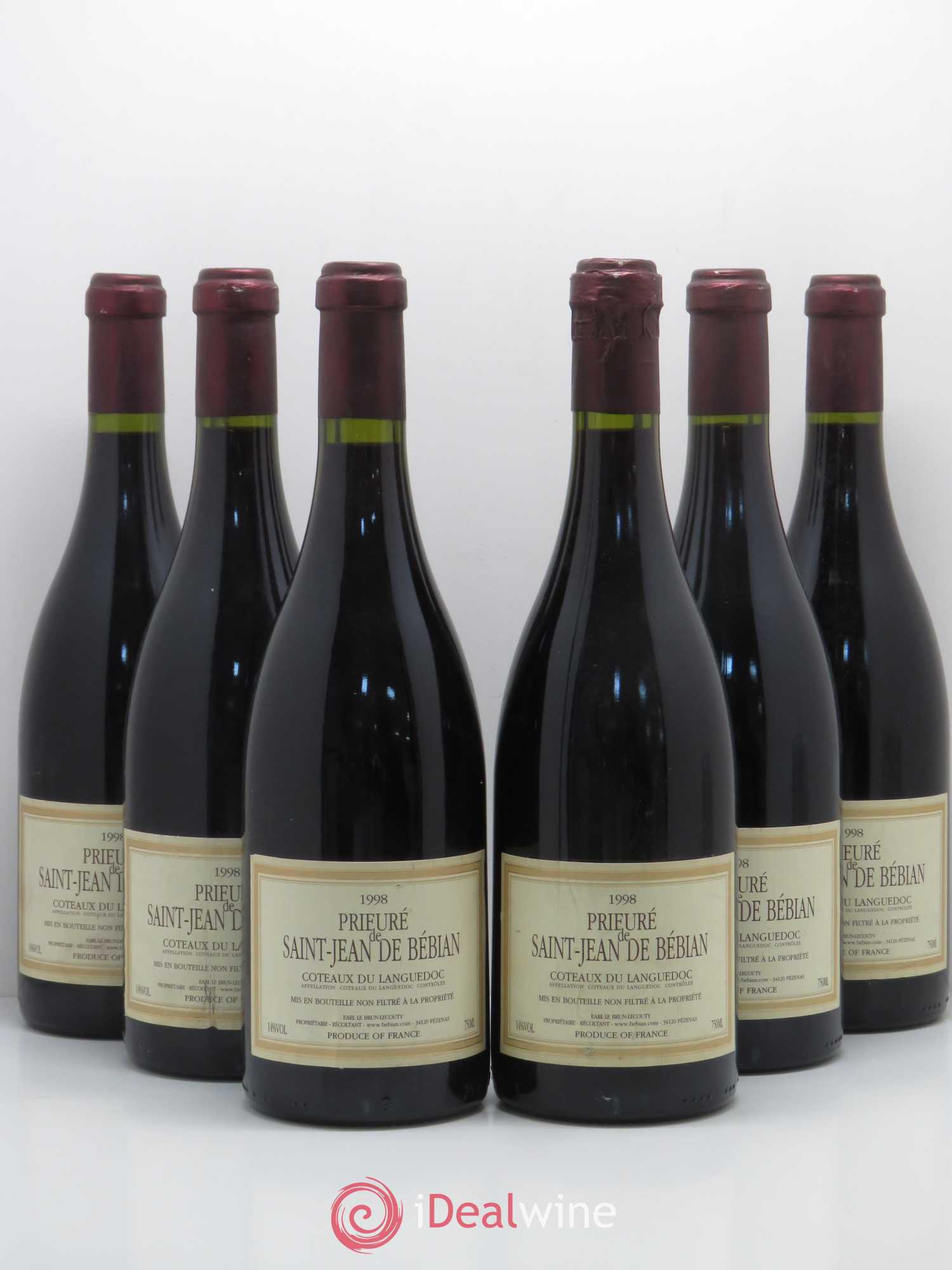 Languedoc Prieuré St-Jean de Bébian 1998 - Lot de 6 bouteilles - 0