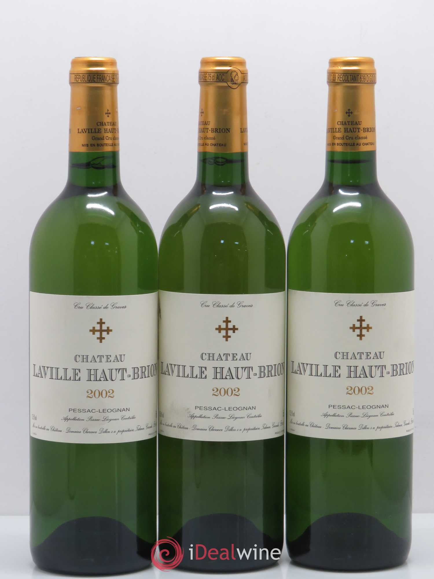 Château Laville Haut-Brion Cru Classé de Graves 2002 - Lot de 3 bouteilles - 0