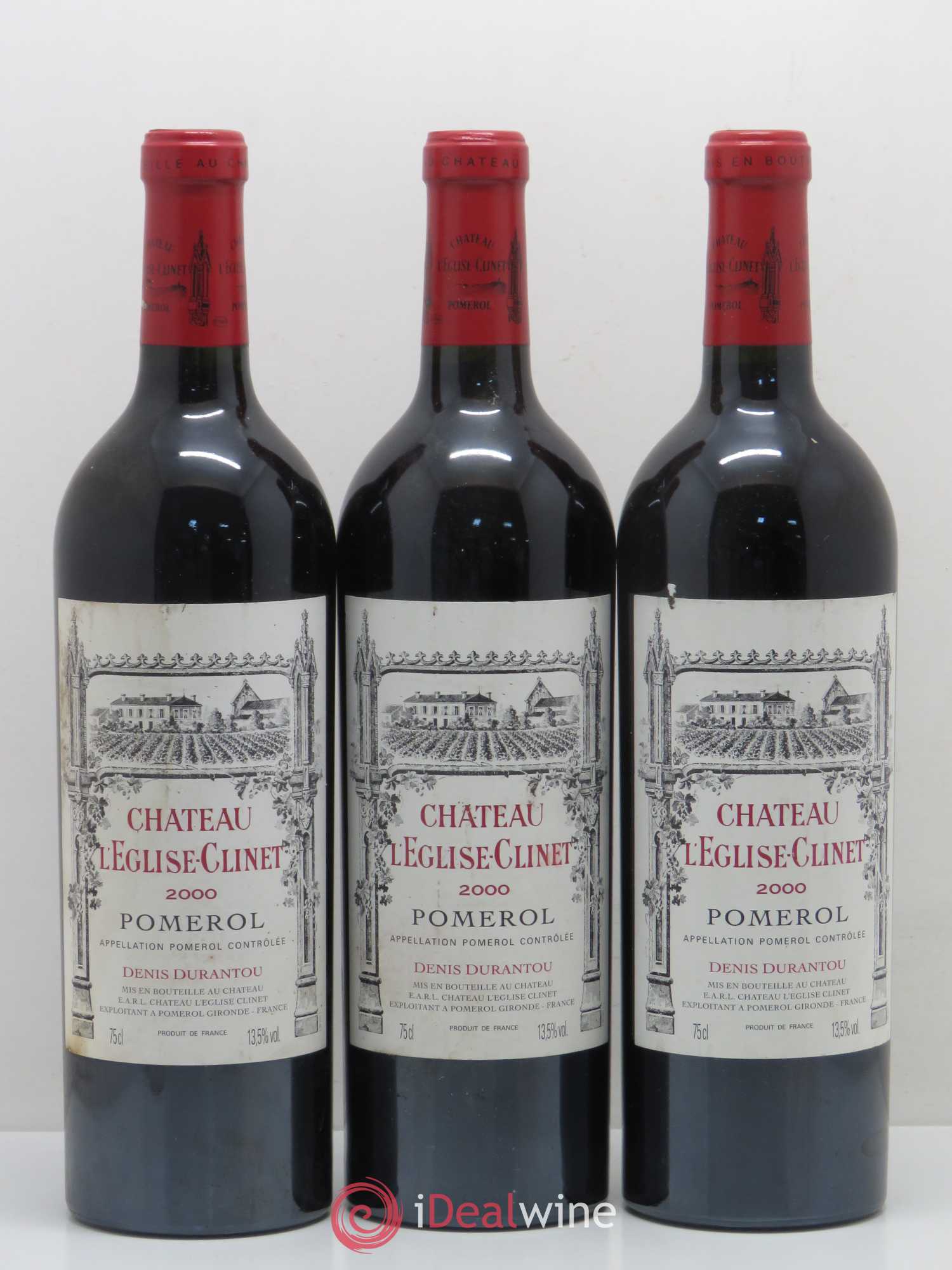 Château l' Église Clinet 2000 - Lot de 3 bouteilles - 0
