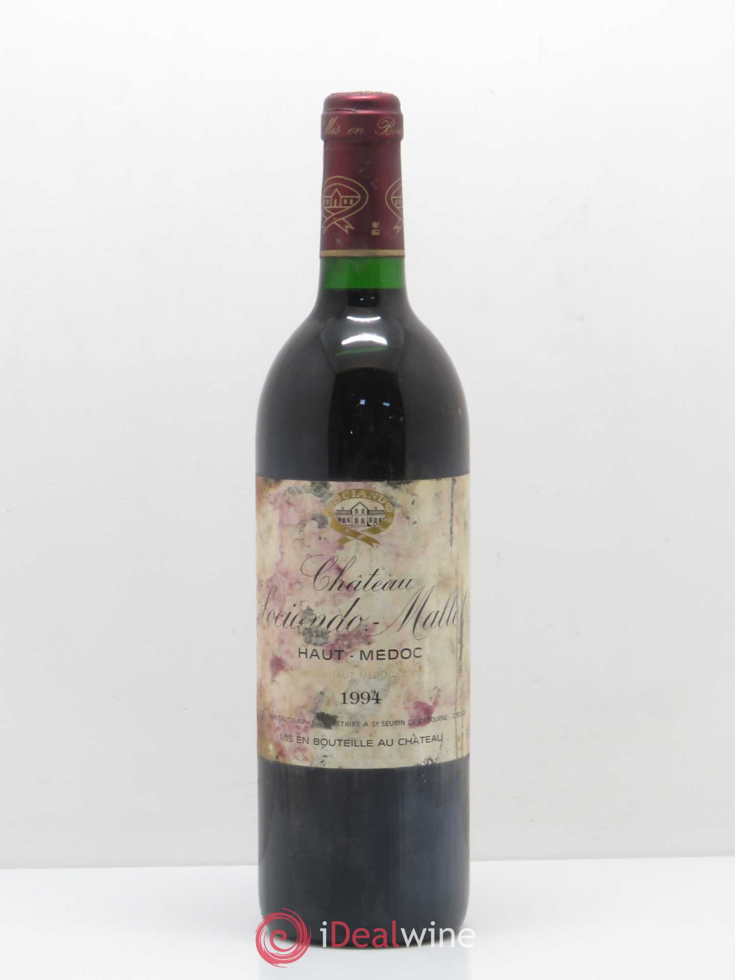 Château Sociando Mallet 1994 - Lot de 1 bouteille - 0