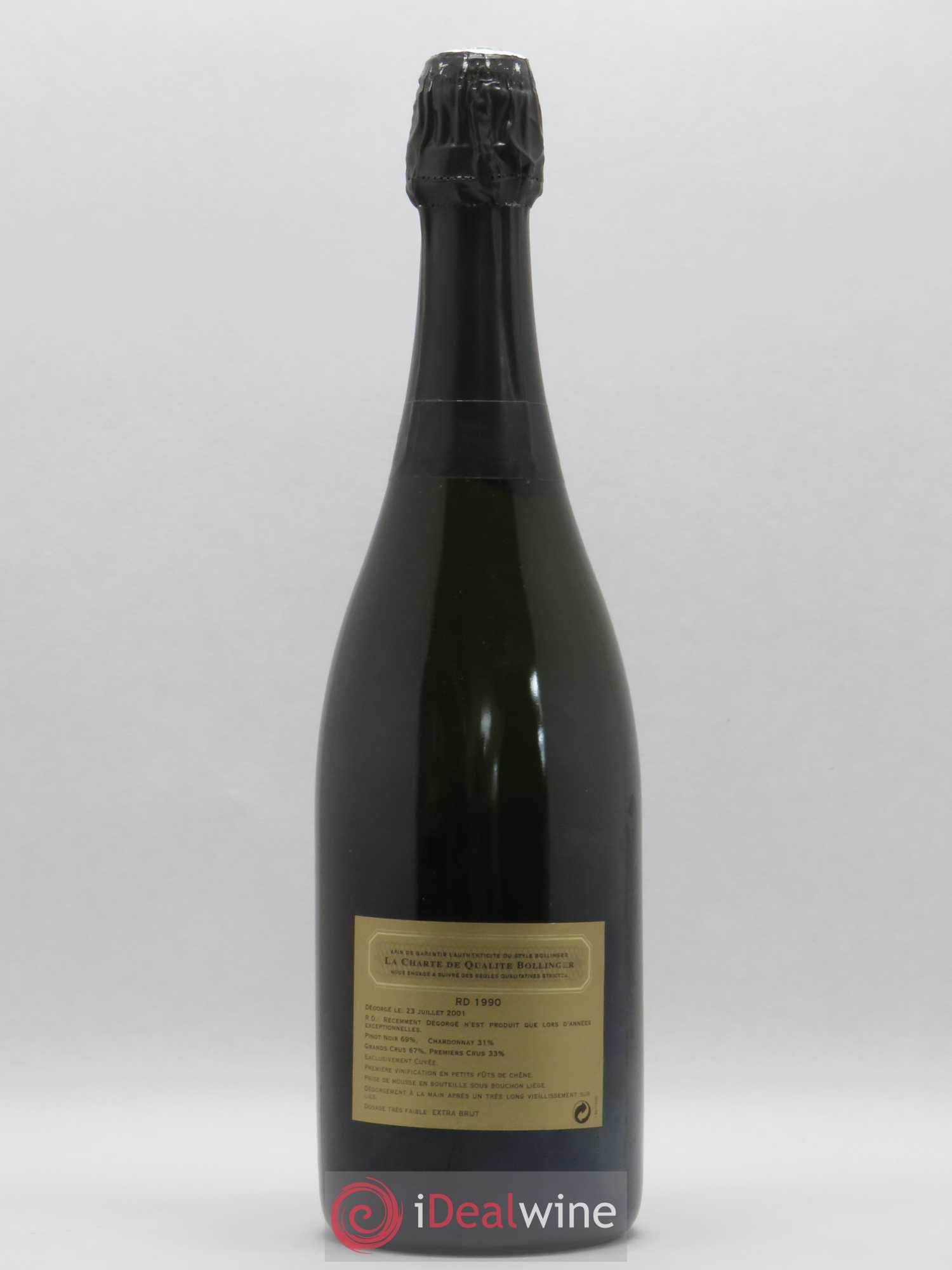 R.D. Extra-Brut Bollinger 1990 - Lot de 1 bouteille - 1