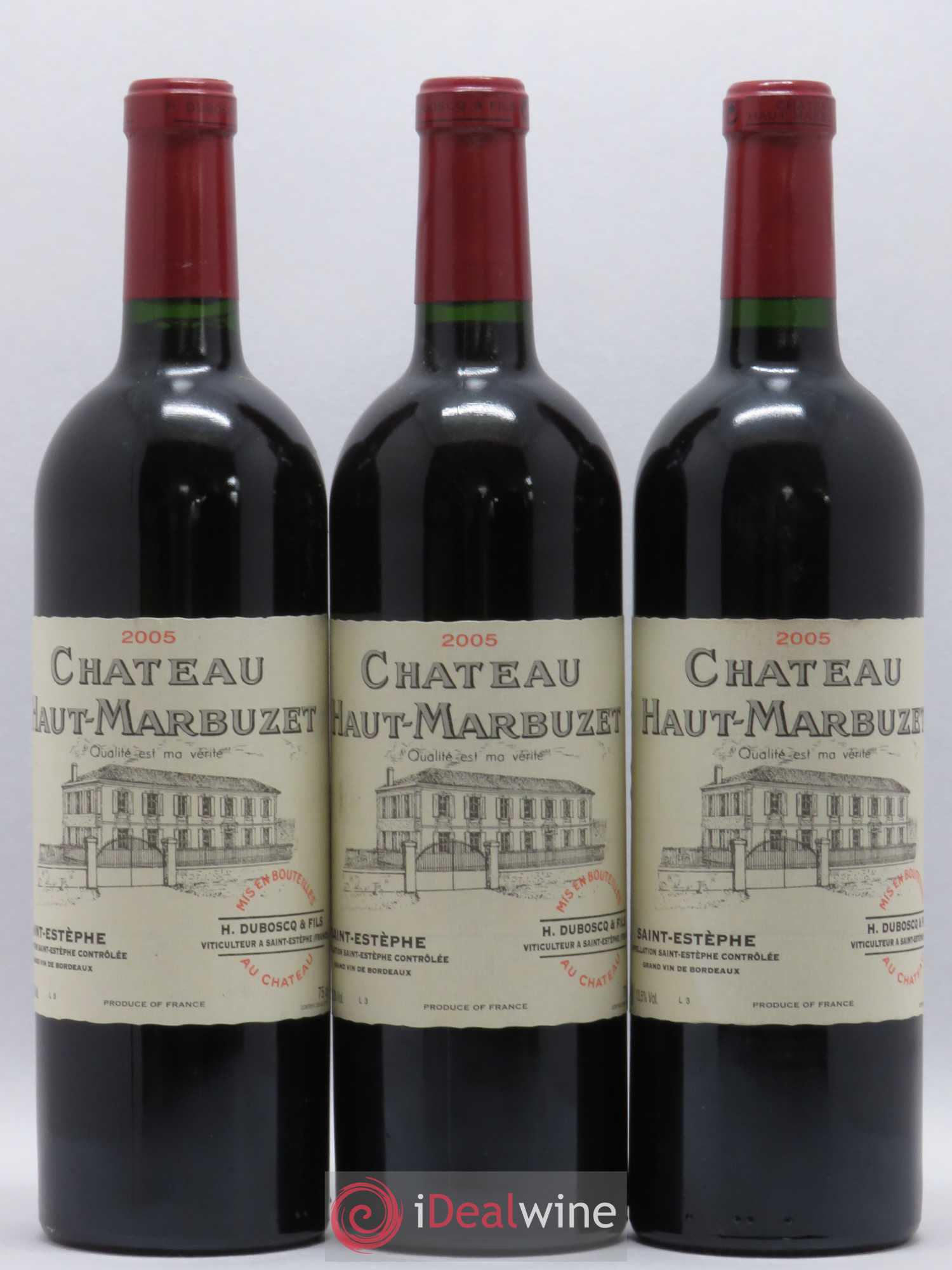 Château Haut Marbuzet 2005 - Lot de 3 bouteilles - 0