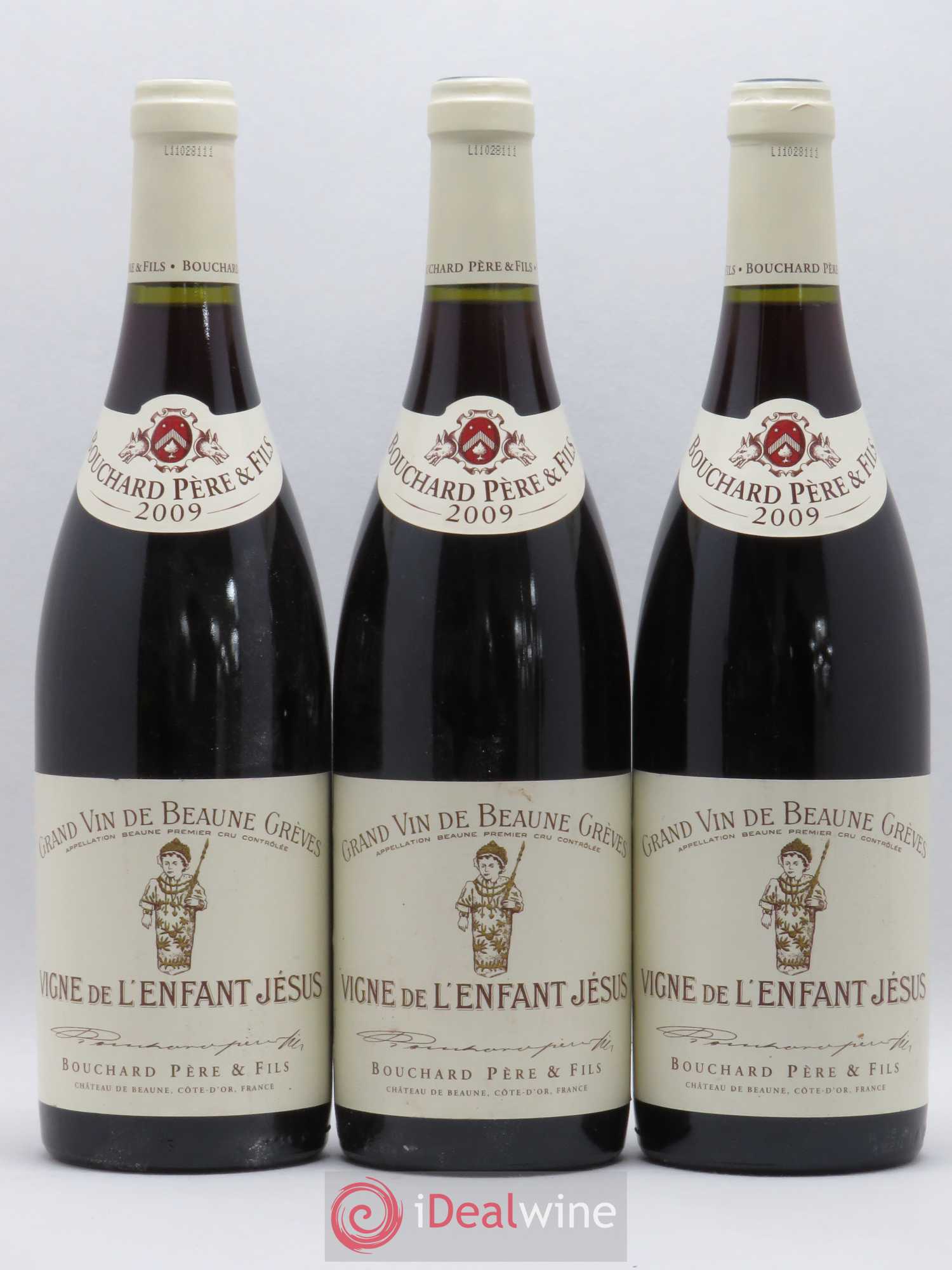 Beaune 1er Cru Grèves - Vigne de l'Enfant Jésus Bouchard Père & Fils 2009 - Lot de 3 bouteilles - 0