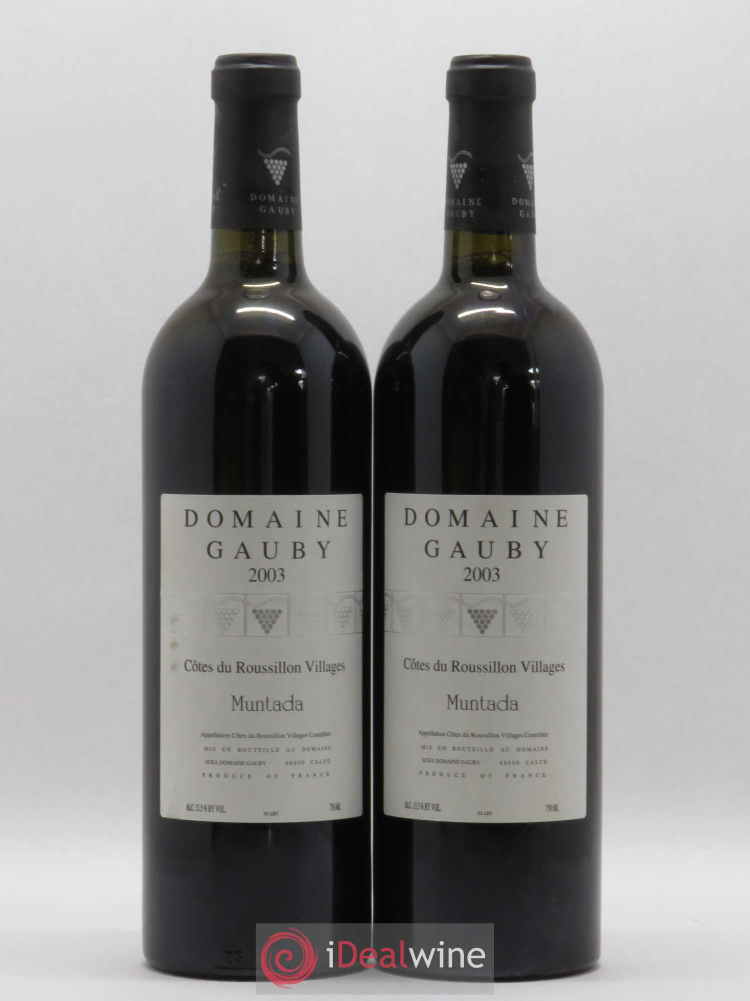 Côtes Catalanes (anciennement Côtes du Roussillon Villages) La Muntada Gauby (Domaine) 2003 - Lot de 2 bouteilles - 0