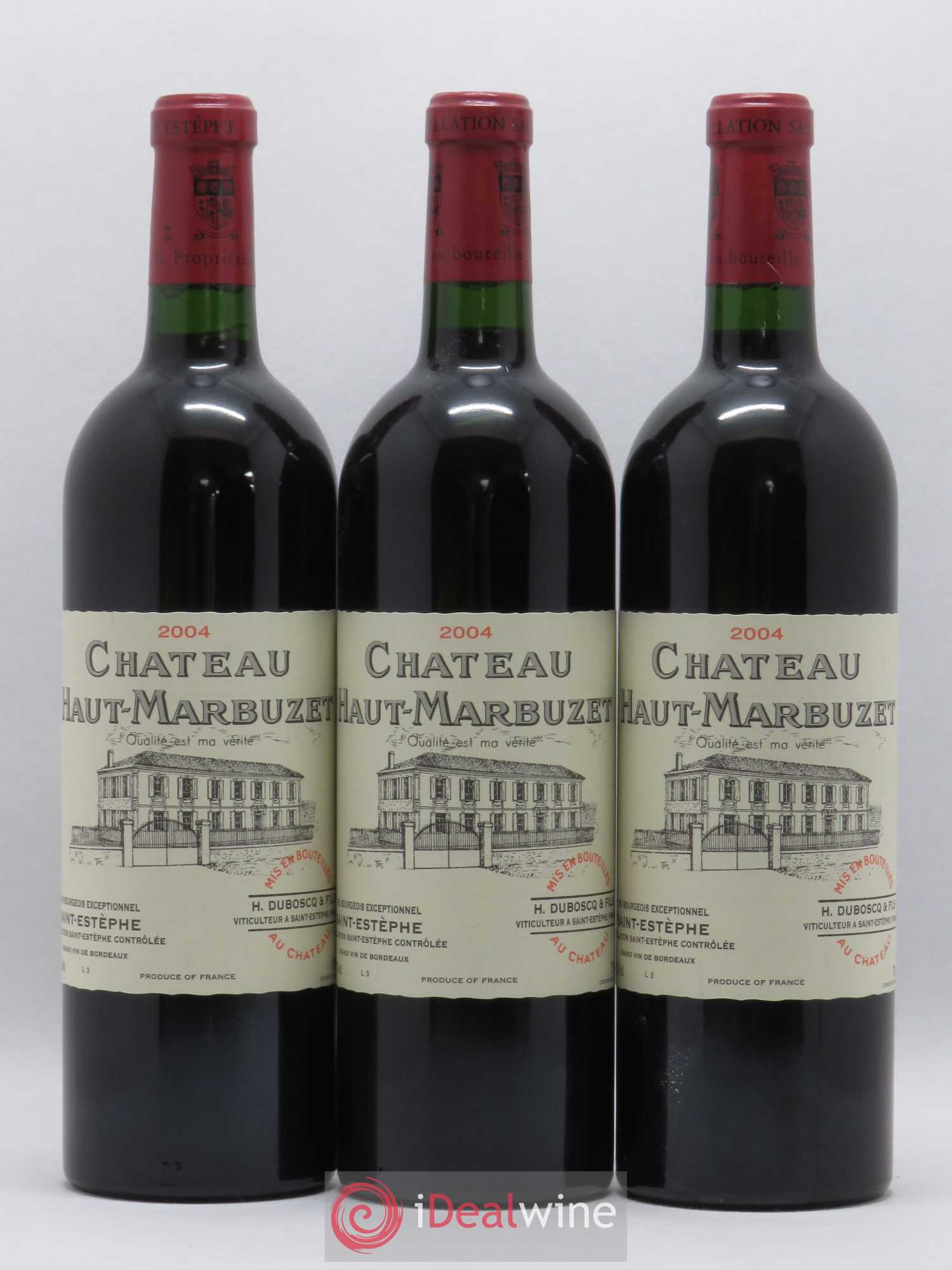 Château Haut Marbuzet 2004 - Lot de 3 bouteilles - 0