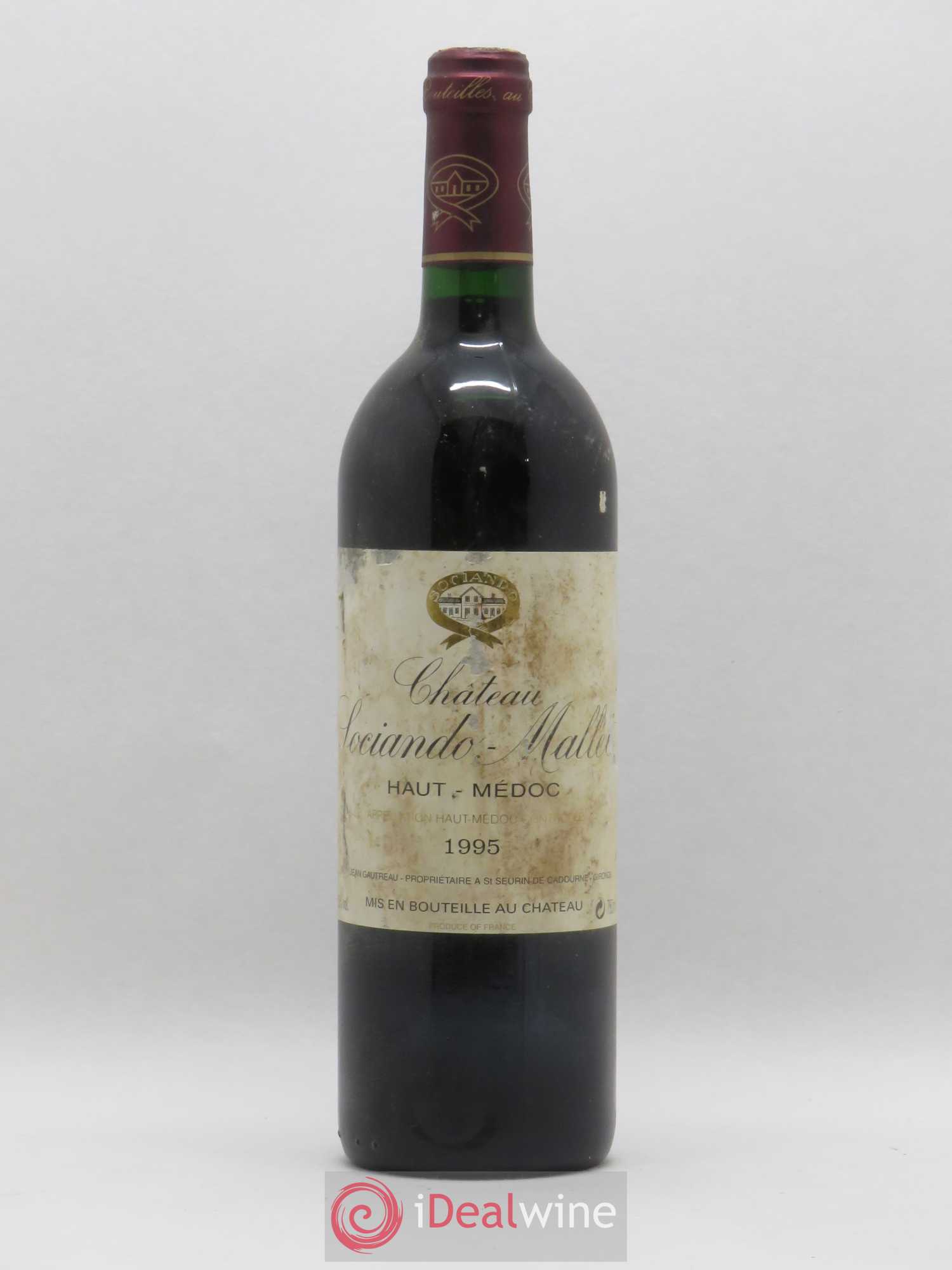 Château Sociando Mallet 1995 - Lot de 1 bouteille - 0