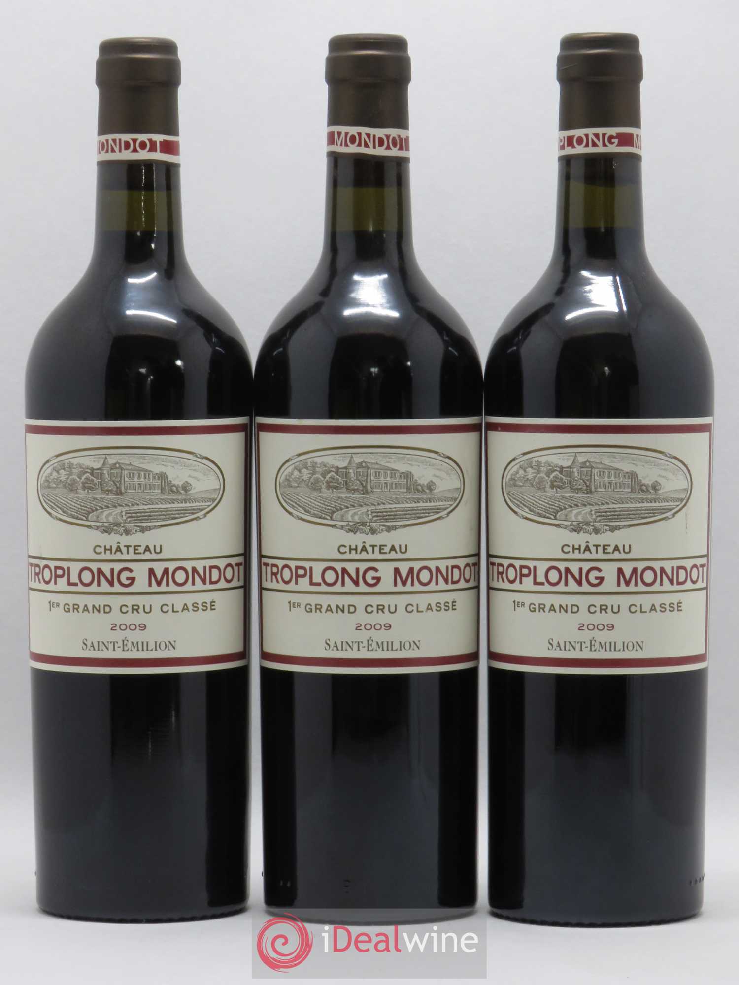 Château Troplong Mondot 1er Grand Cru Classé B 2009 - Lot de 3 bouteilles - 0