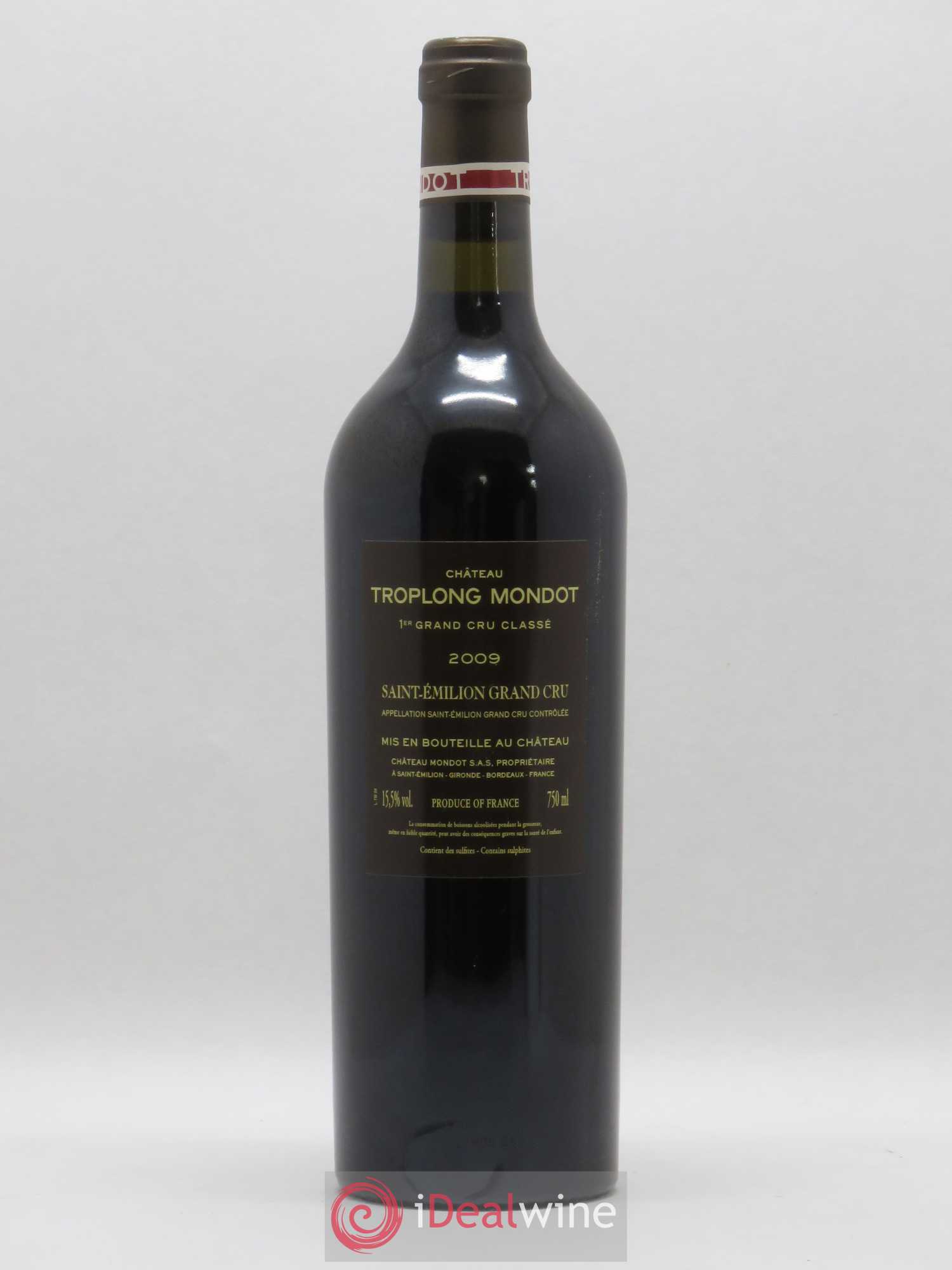 Château Troplong Mondot 1er Grand Cru Classé B 2009 - Lot de 1 bouteille - 1