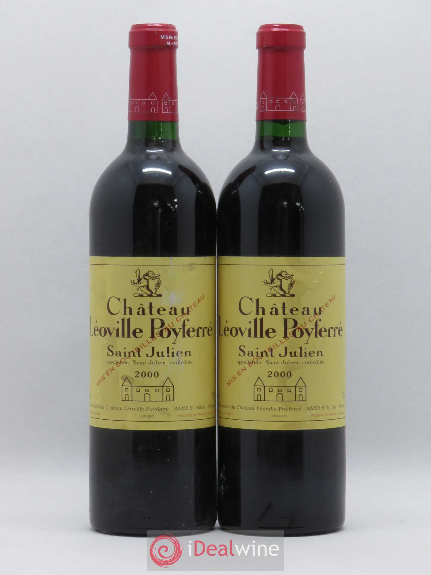 Château Léoville Poyferré 2ème Grand Cru Classé 2000 - Lot de 2 bouteilles - 0