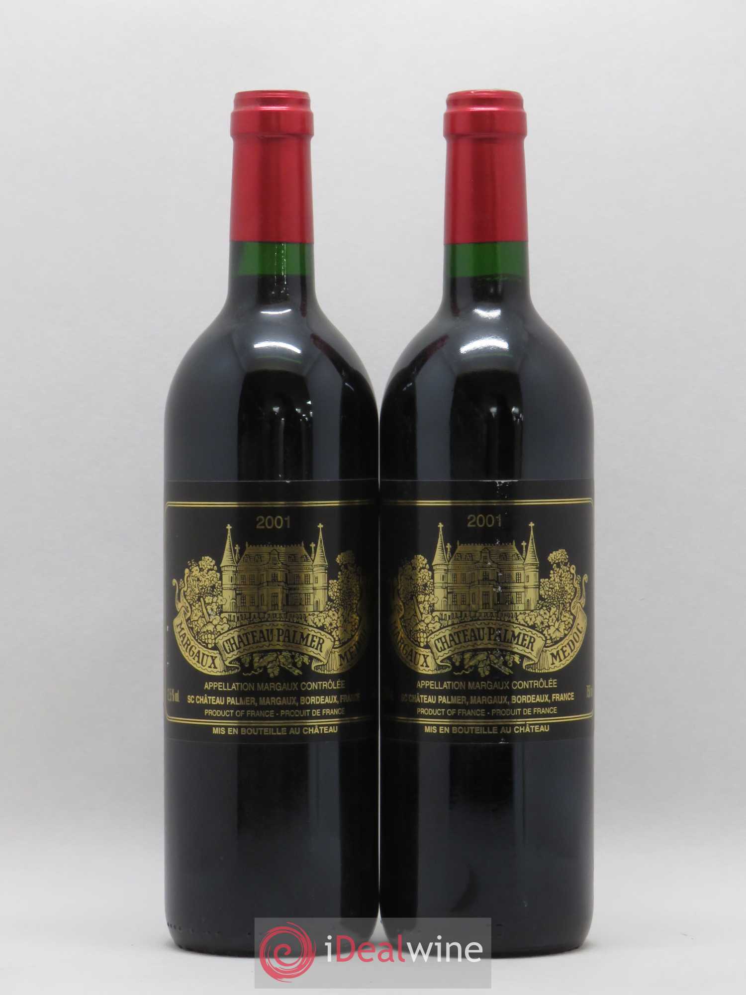 Château Palmer 3ème Grand Cru Classé 2001 - Lot de 2 bouteilles - 0