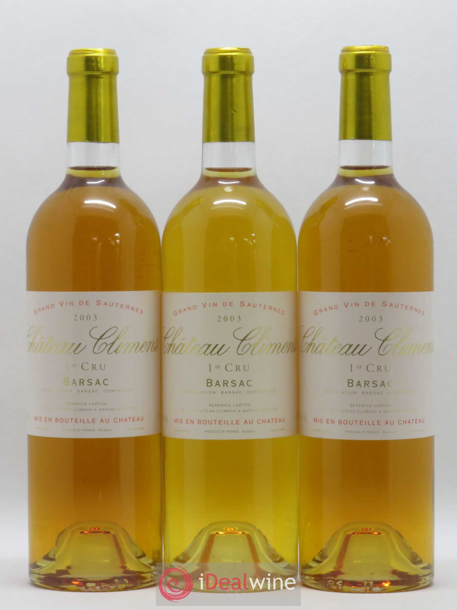 Château Climens 1er Grand Cru Classé 2003 - Lotto di 3 bottiglie - 0