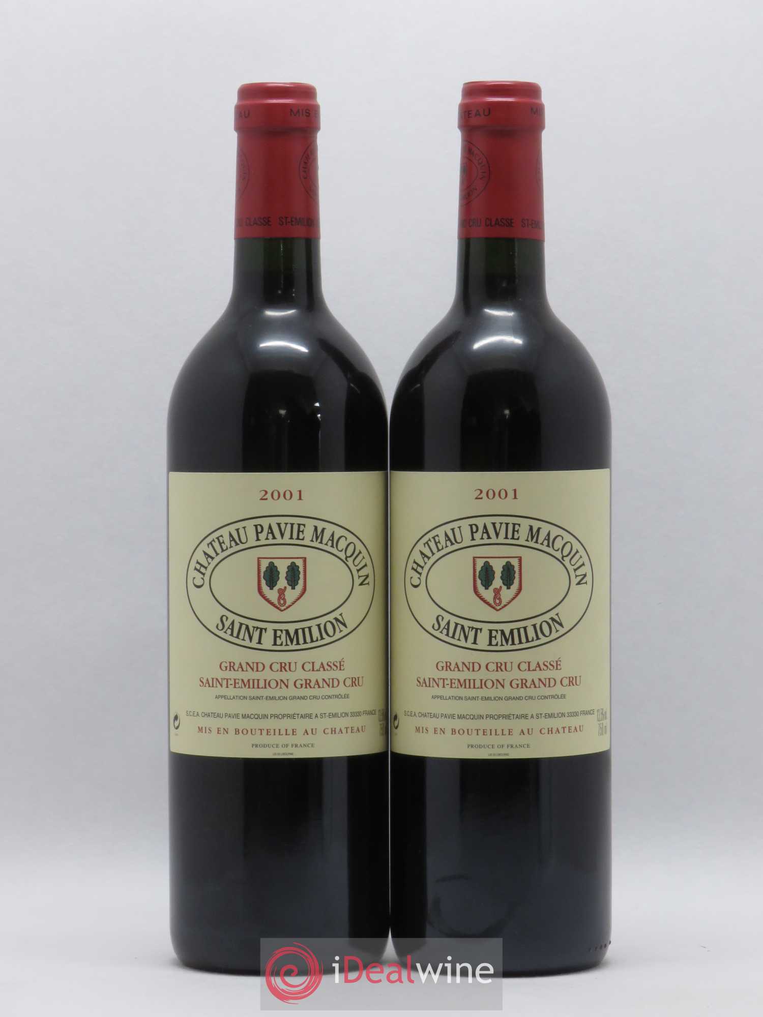 Château Pavie Macquin 1er Grand Cru Classé B 2001 - Lot de 2 bouteilles - 0