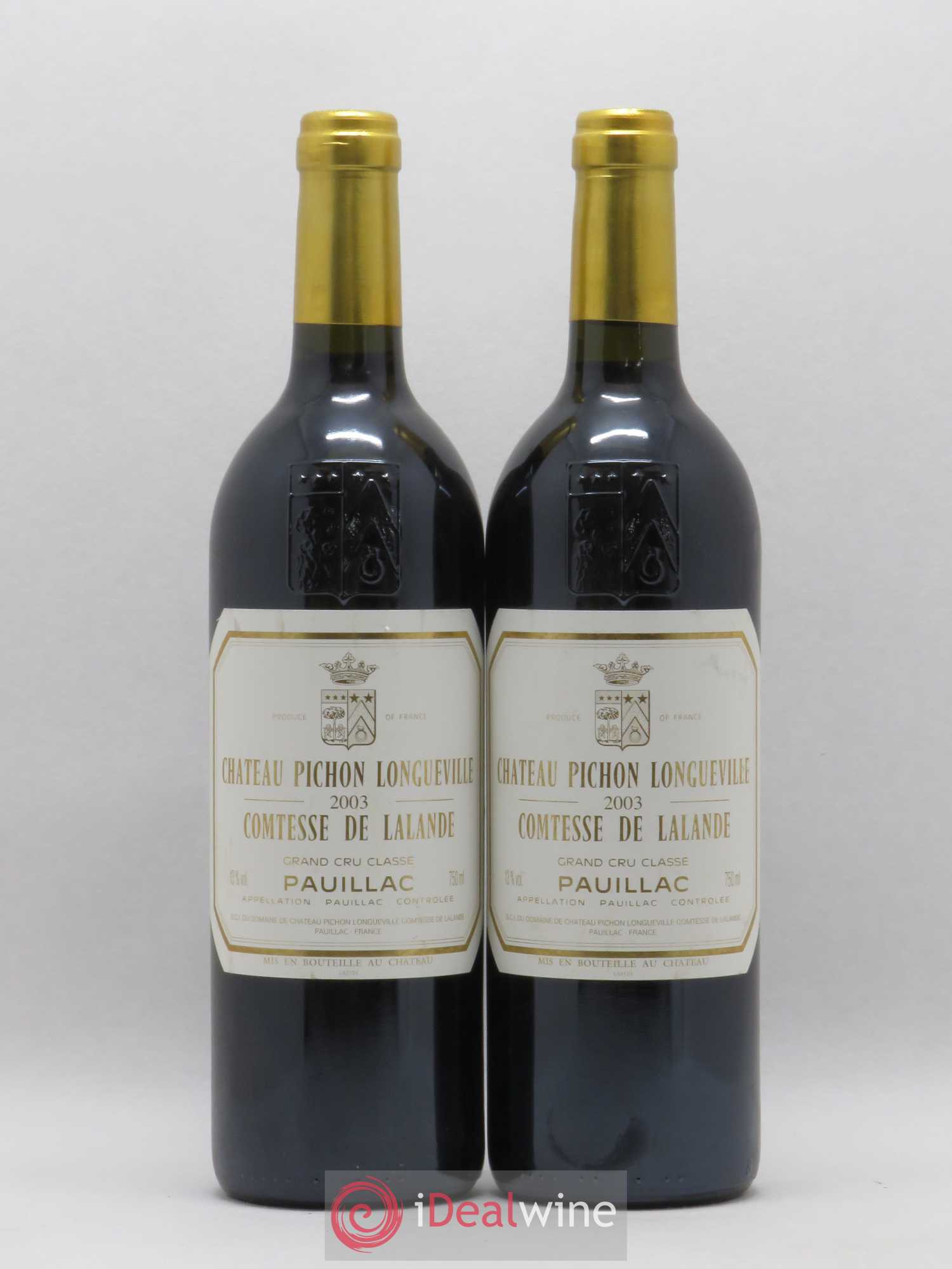 Château Pichon Longueville Comtesse de Lalande 2ème Grand Cru Classé 2003 - Lot de 2 bouteilles - 0