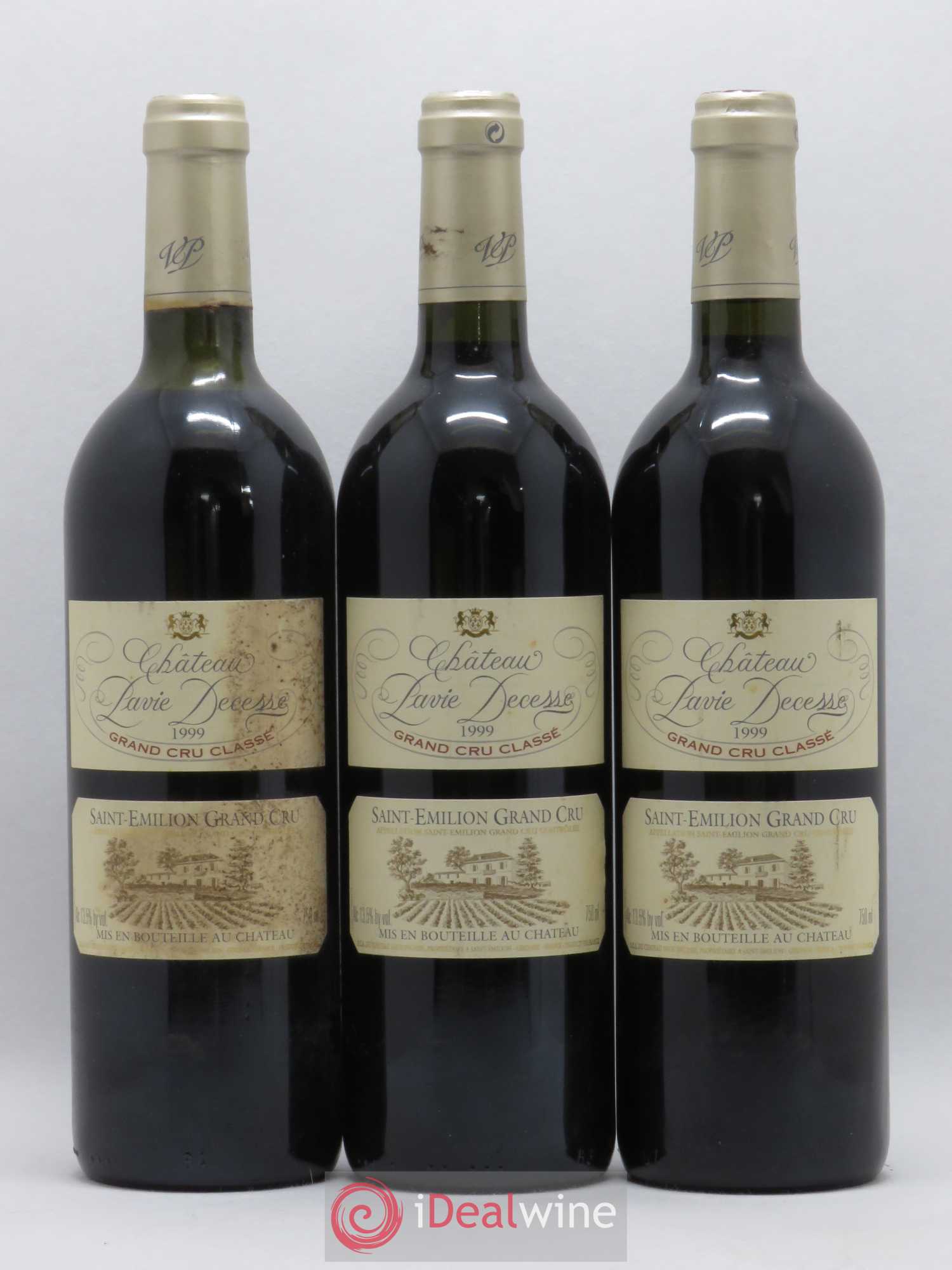 Château Pavie Decesse Grand Cru Classé 1999 - Lot de 3 bouteilles - 0
