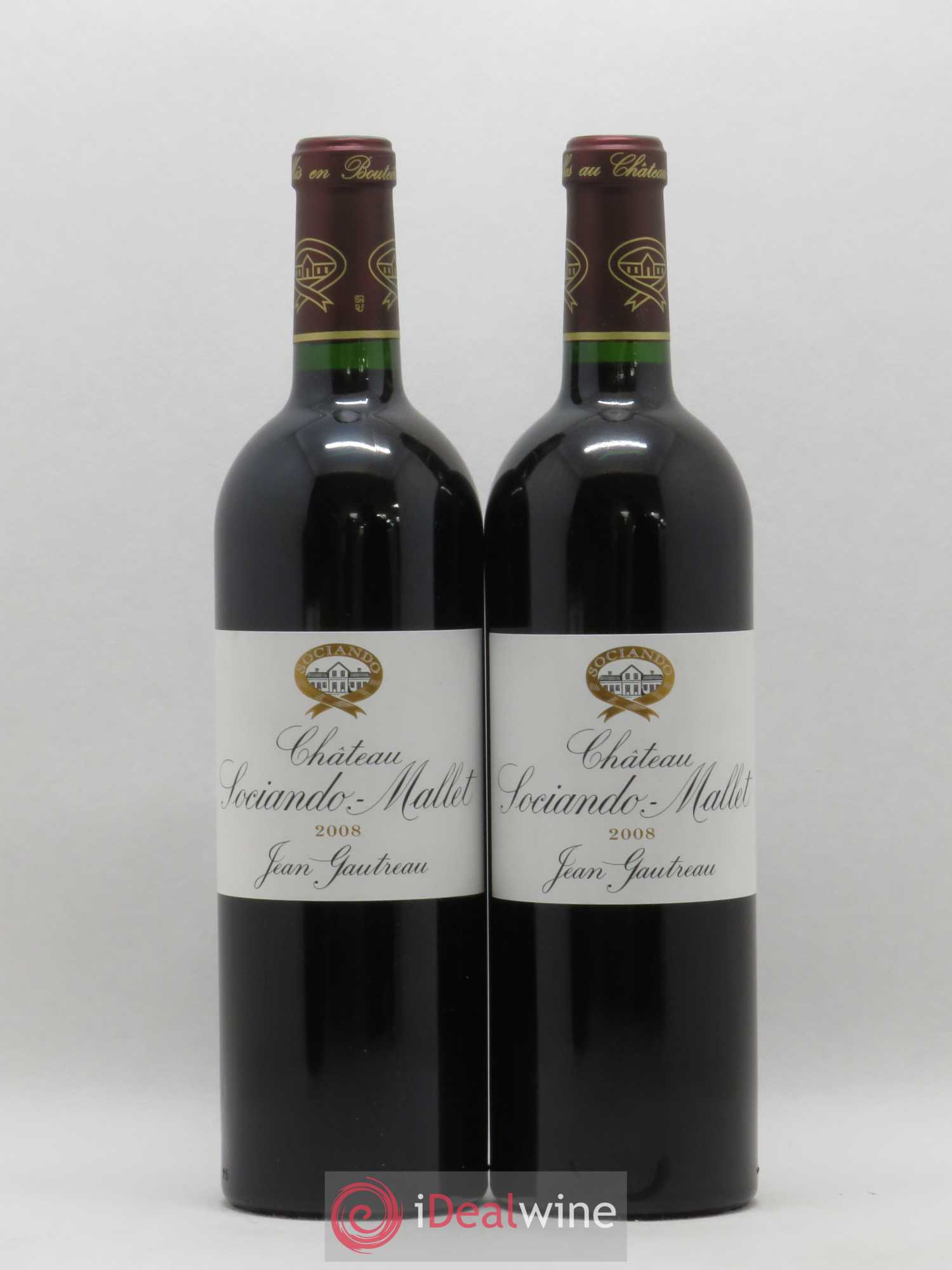 Château Sociando Mallet 2008 - Lot de 2 bouteilles - 0