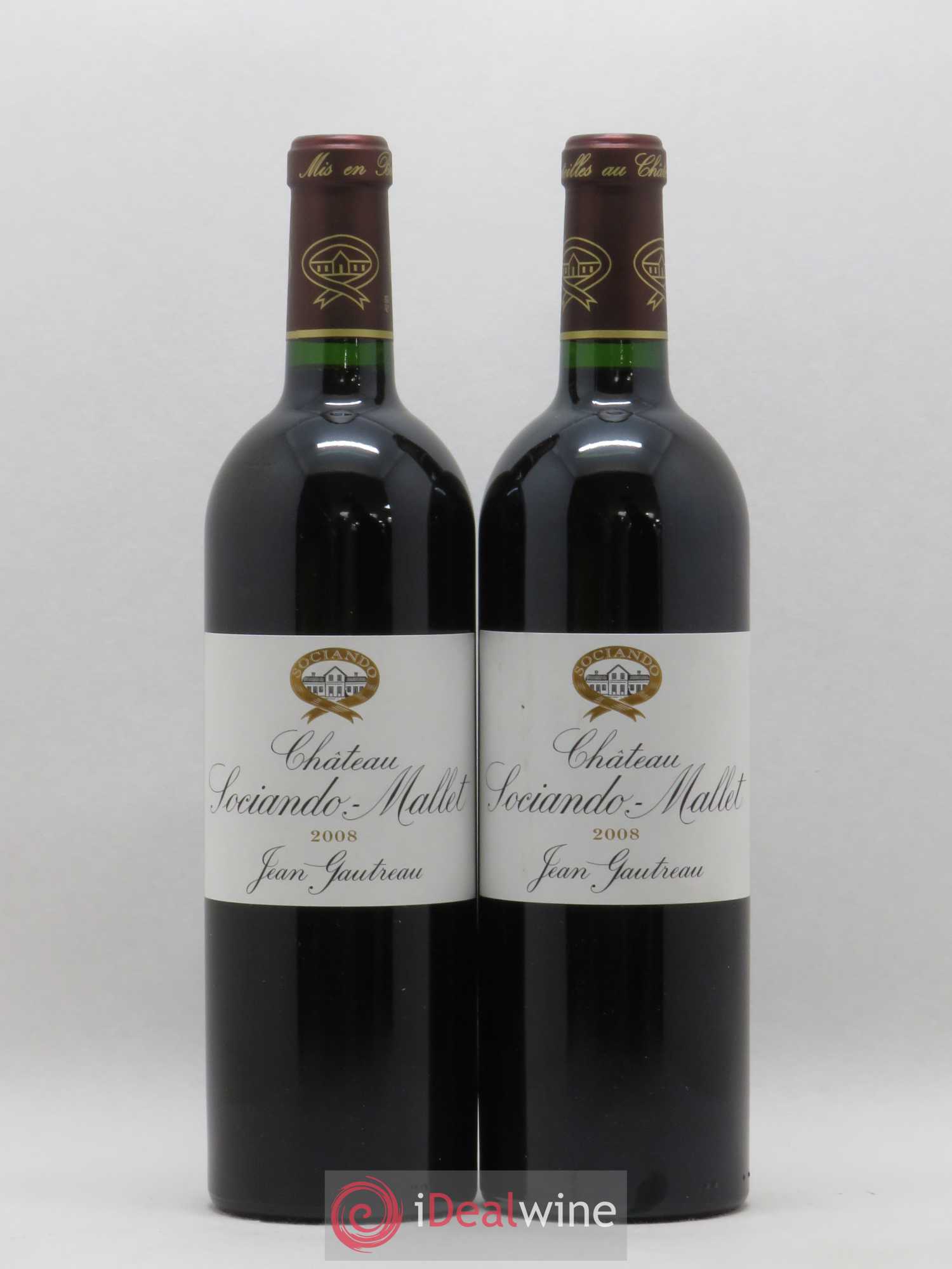 Château Sociando Mallet 2008 - Lot de 2 bouteilles - 0