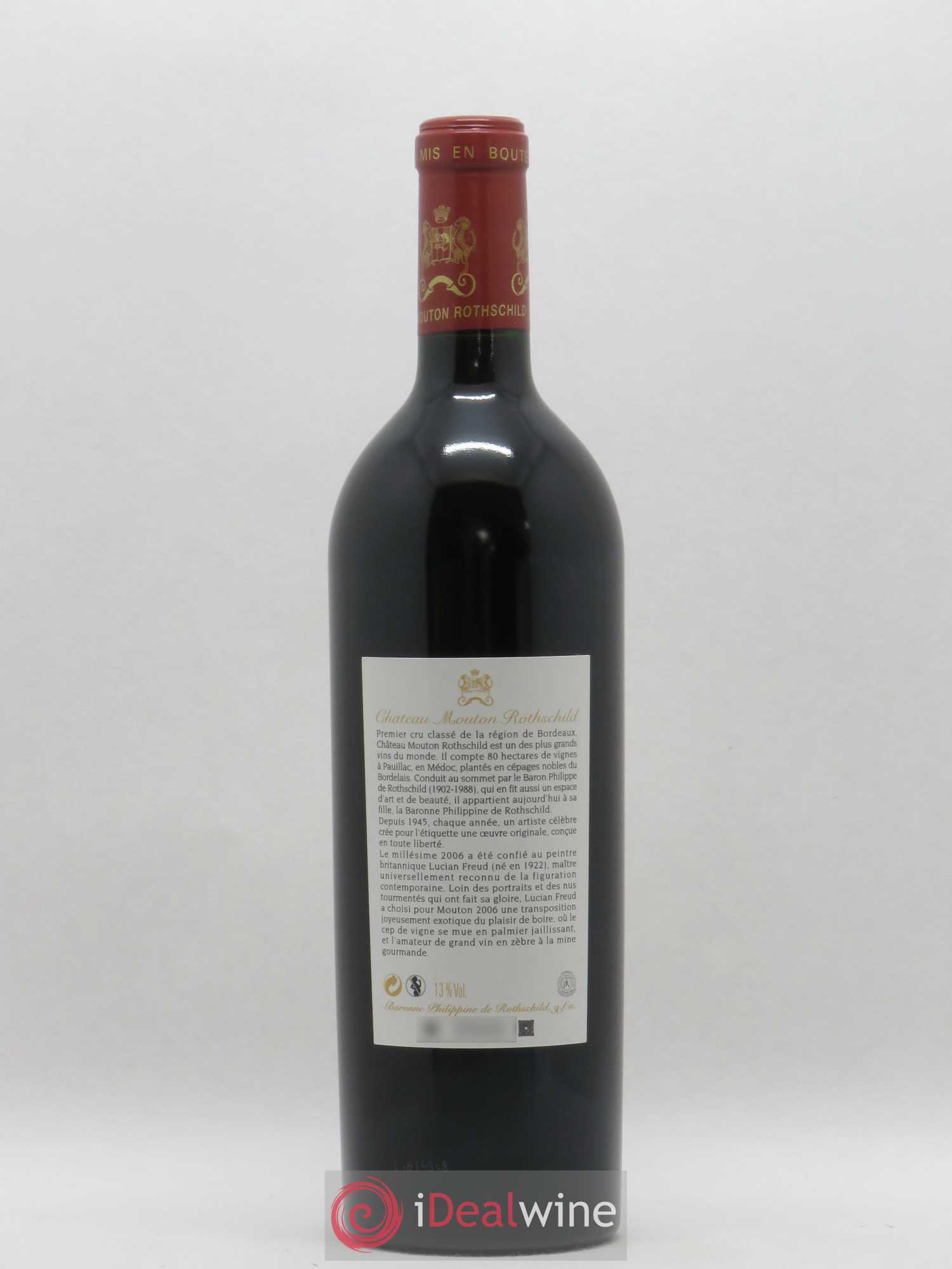 Château Mouton Rothschild 1er Grand Cru Classé 2006 - Lot de 1 bouteille - 1