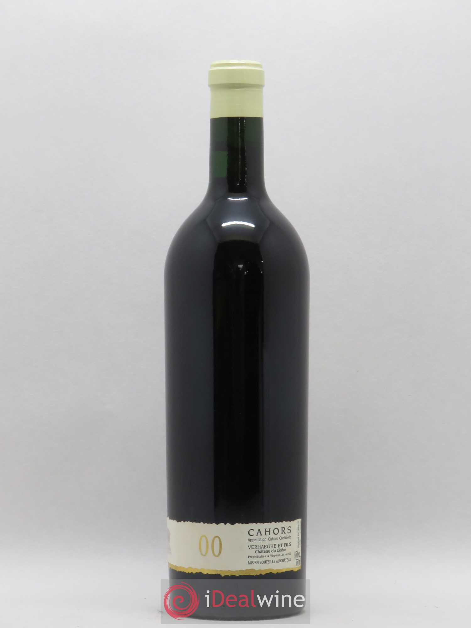 Cahors Château du Cèdre GC Pascal et Jean-Marc Verhaeghe 2000 - Lot de 1 bouteille - 1