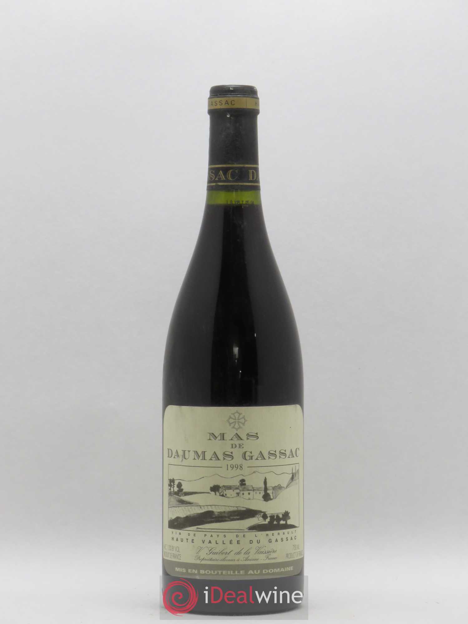 Saint-Guilhem-le-Désert - Cité d'Aniane Mas Daumas Gassac Famille Guibert de La Vaissière 1998 - Lot de 1 bouteille - 0
