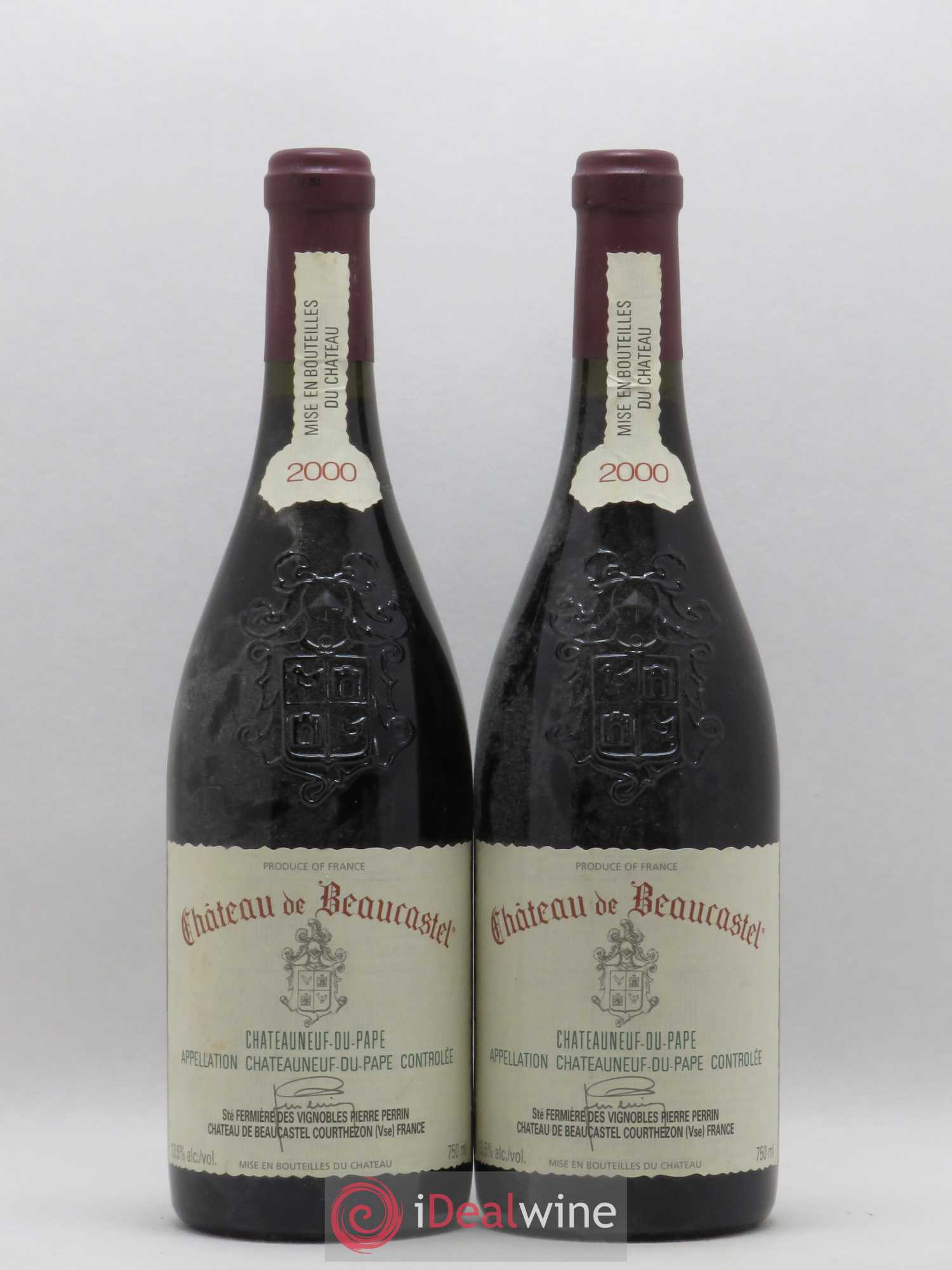 Châteauneuf-du-Pape Château de Beaucastel Famille Perrin 2000 - Lot de 2 bouteilles - 0