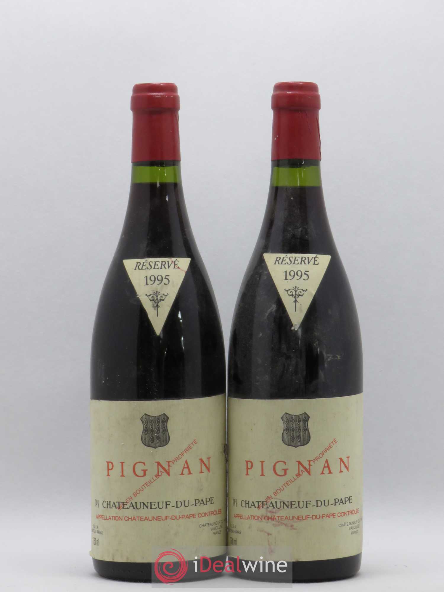 Châteauneuf-du-Pape Pignan Emmanuel Reynaud 1995 - Lot de 2 bouteilles - 0