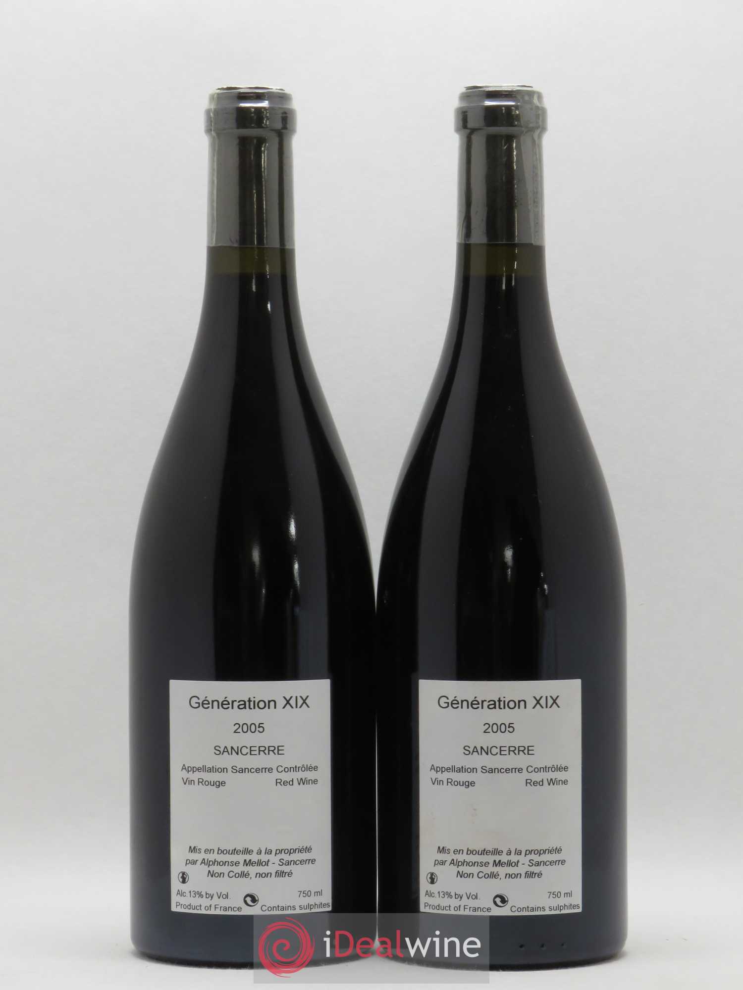 Sancerre Génération XIX Alphonse Mellot 2005 - Lot de 2 bouteilles - 1