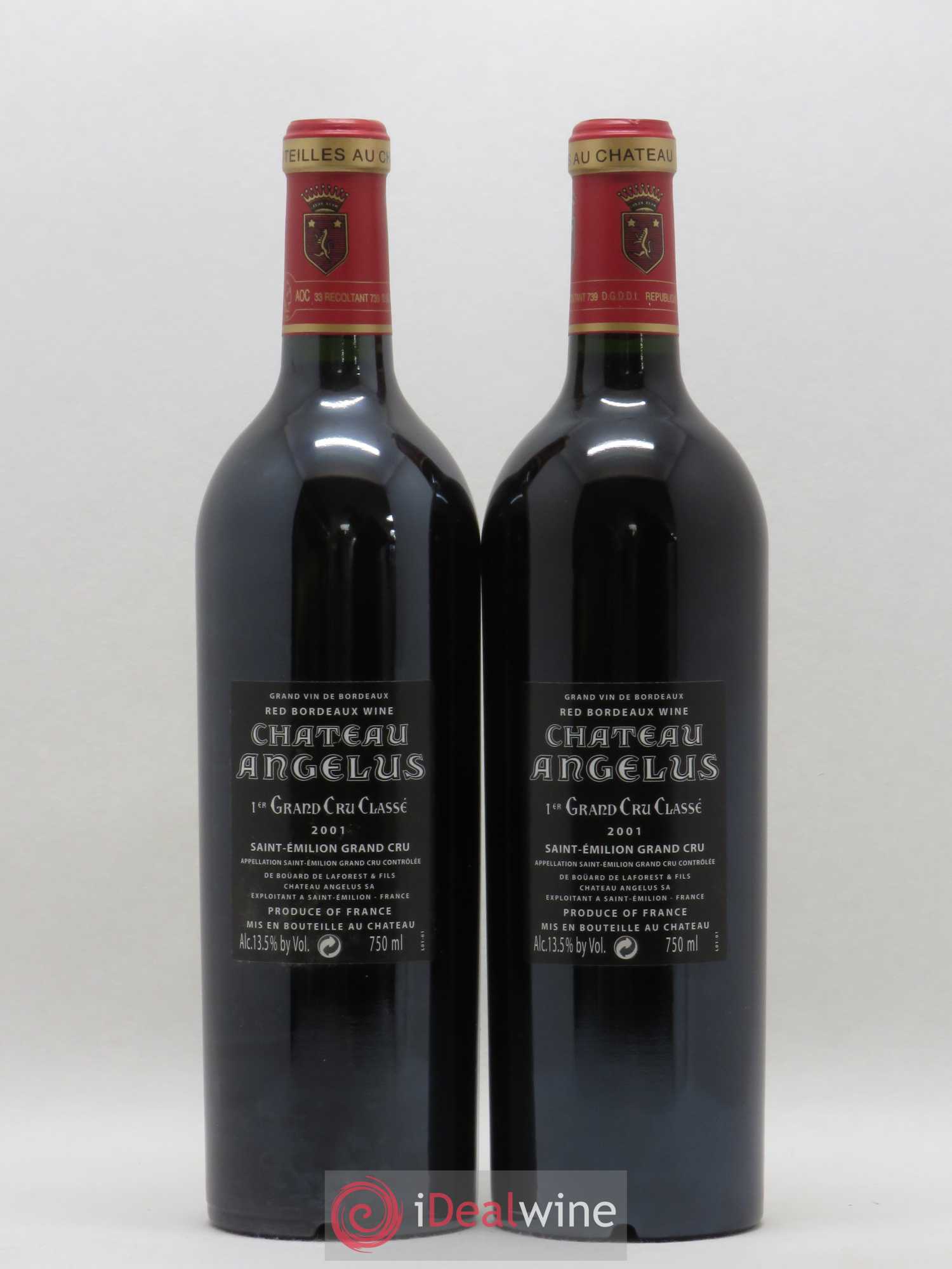 Château Angélus 1er Grand Cru Classé A 2001 - Lot de 2 bouteilles - 1