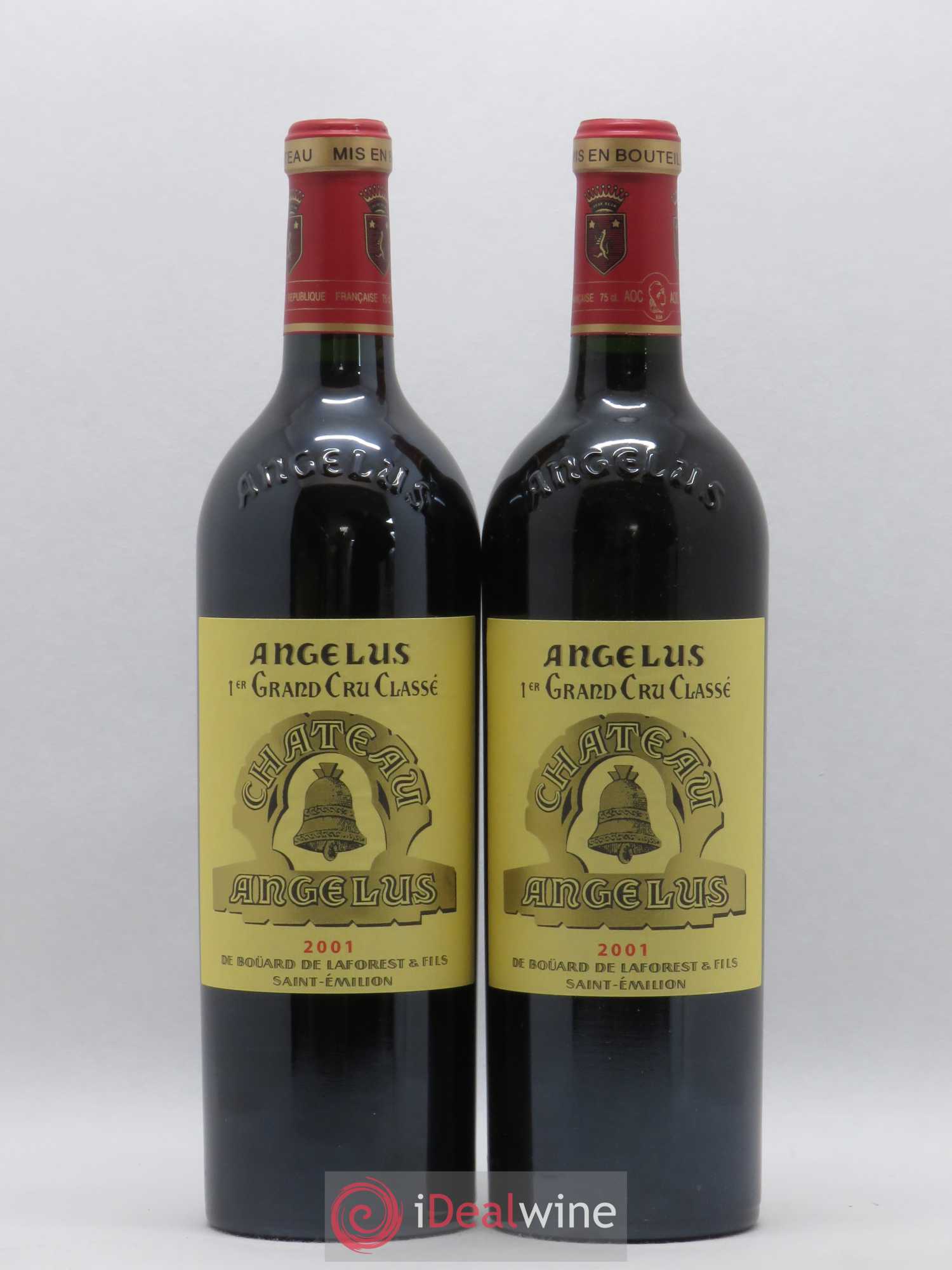 Château Angélus 1er Grand Cru Classé A 2001 - Lot de 2 bouteilles - 0