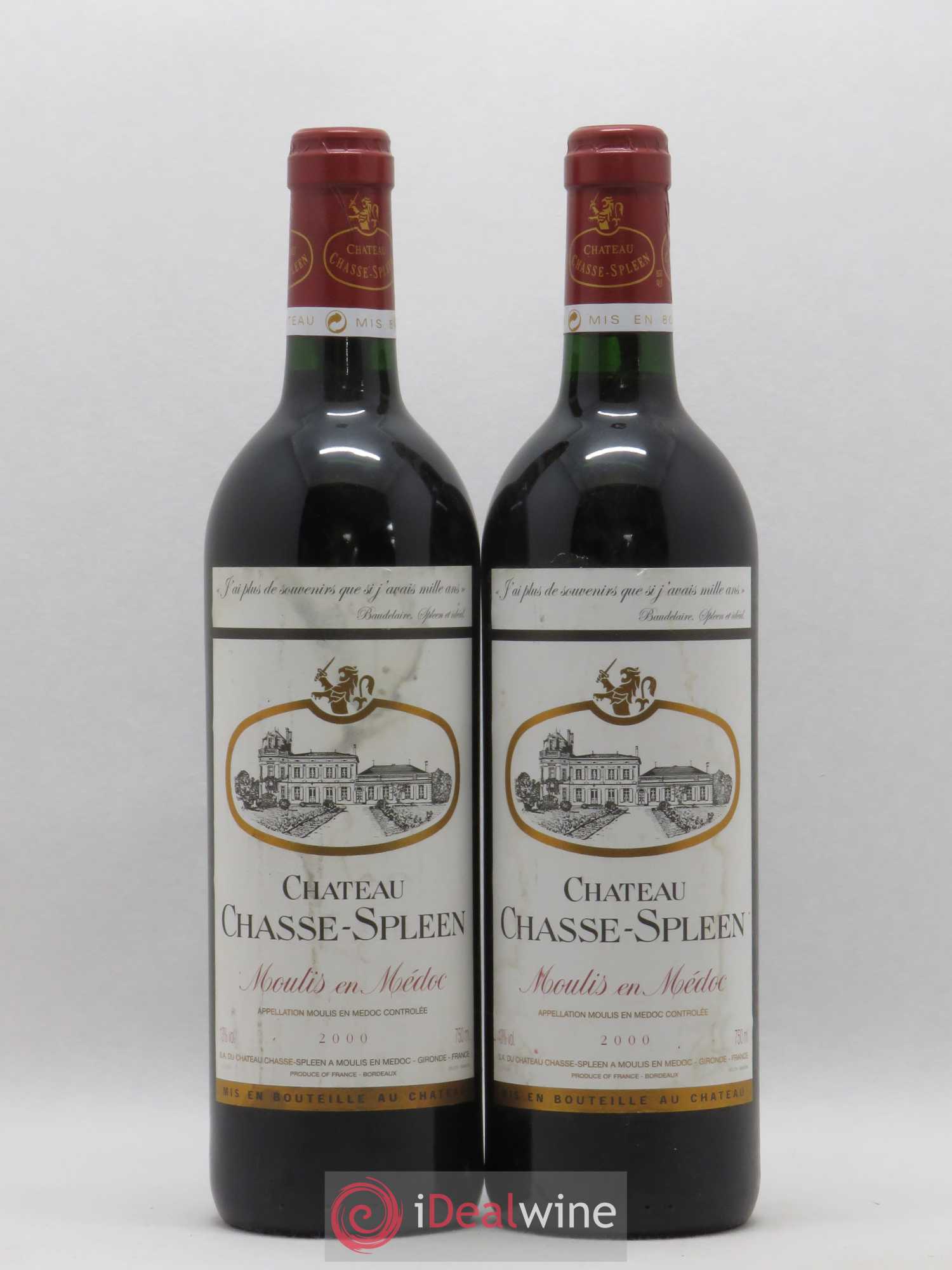 Château Chasse Spleen 2000 - Lot de 2 bouteilles - 0