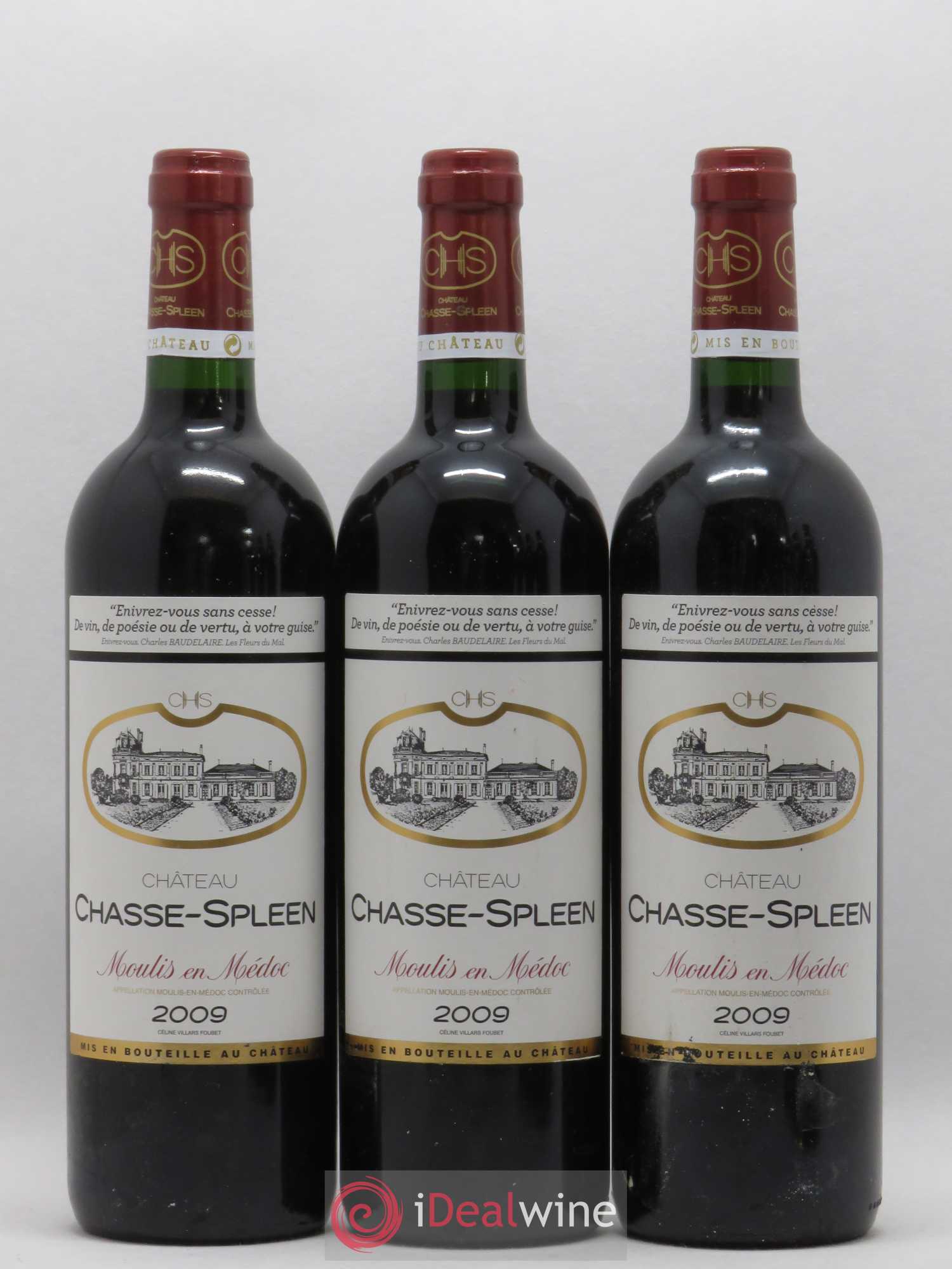 Château Chasse Spleen 2009 - Lot de 6 bouteilles - 1