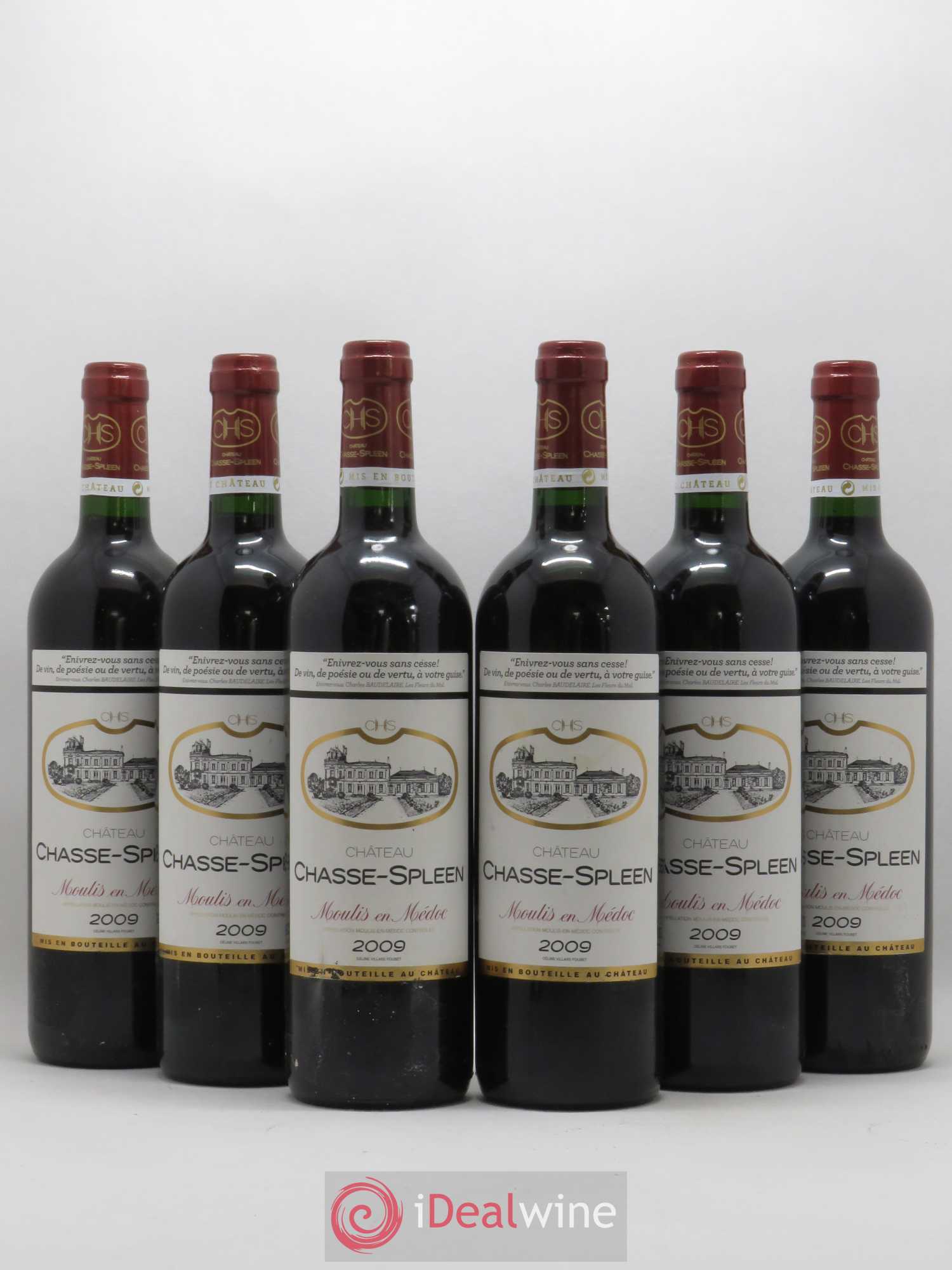 Château Chasse Spleen 2009 - Lot de 6 bouteilles - 0