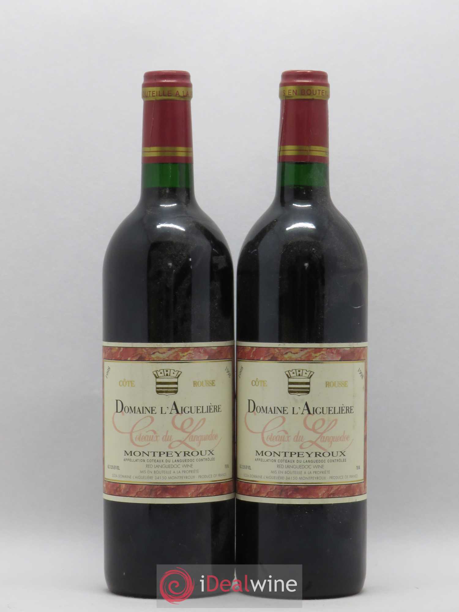 Languedoc Montpeyroux Domaine de l' Aiguelière Cote Rousse A. Commeyras 1998 - Lot de 2 bouteilles - 0