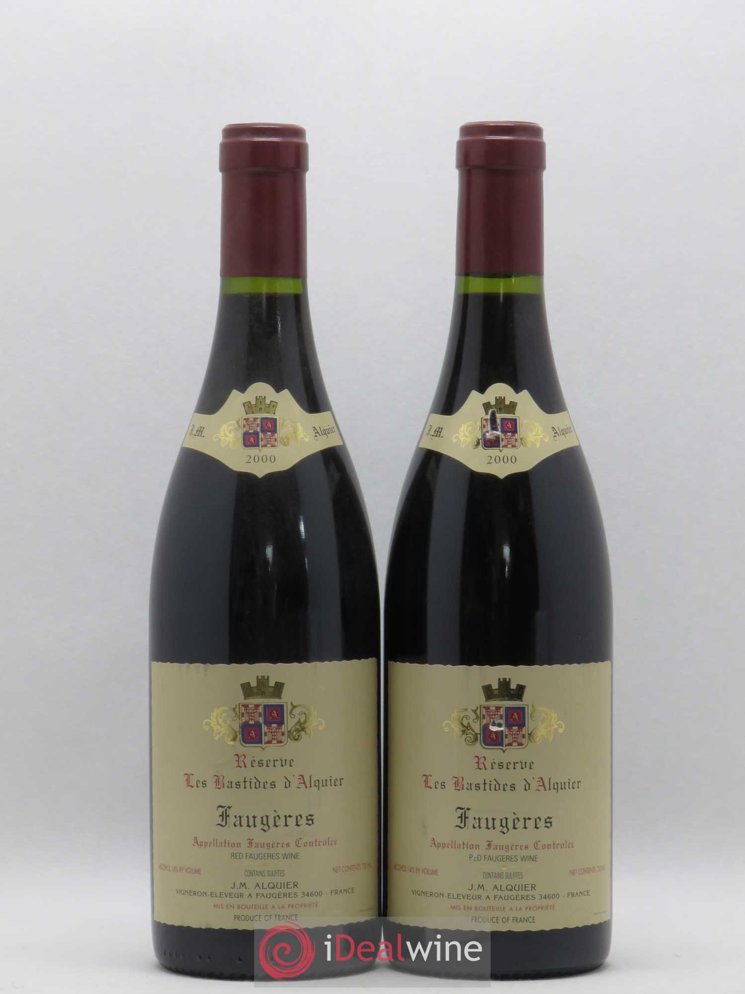 Faugères Domaine Jean-Michel Alquier Les Bastides d'Alquier 2000 - Lot de 2 bouteilles - 0