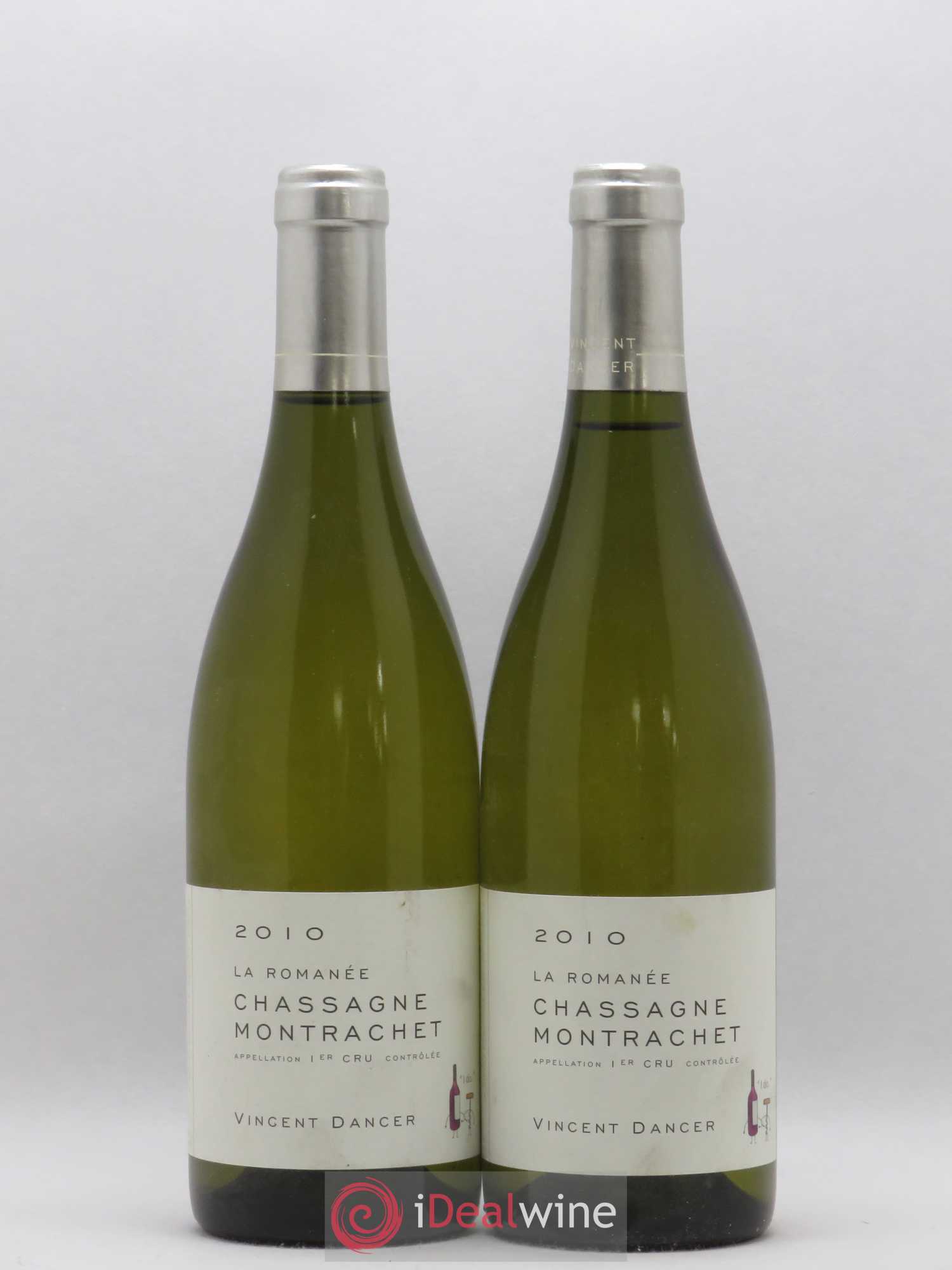 Chassagne-Montrachet 1er Cru La Romanée Vincent Dancer 2010 - Lot de 2 bouteilles - 0