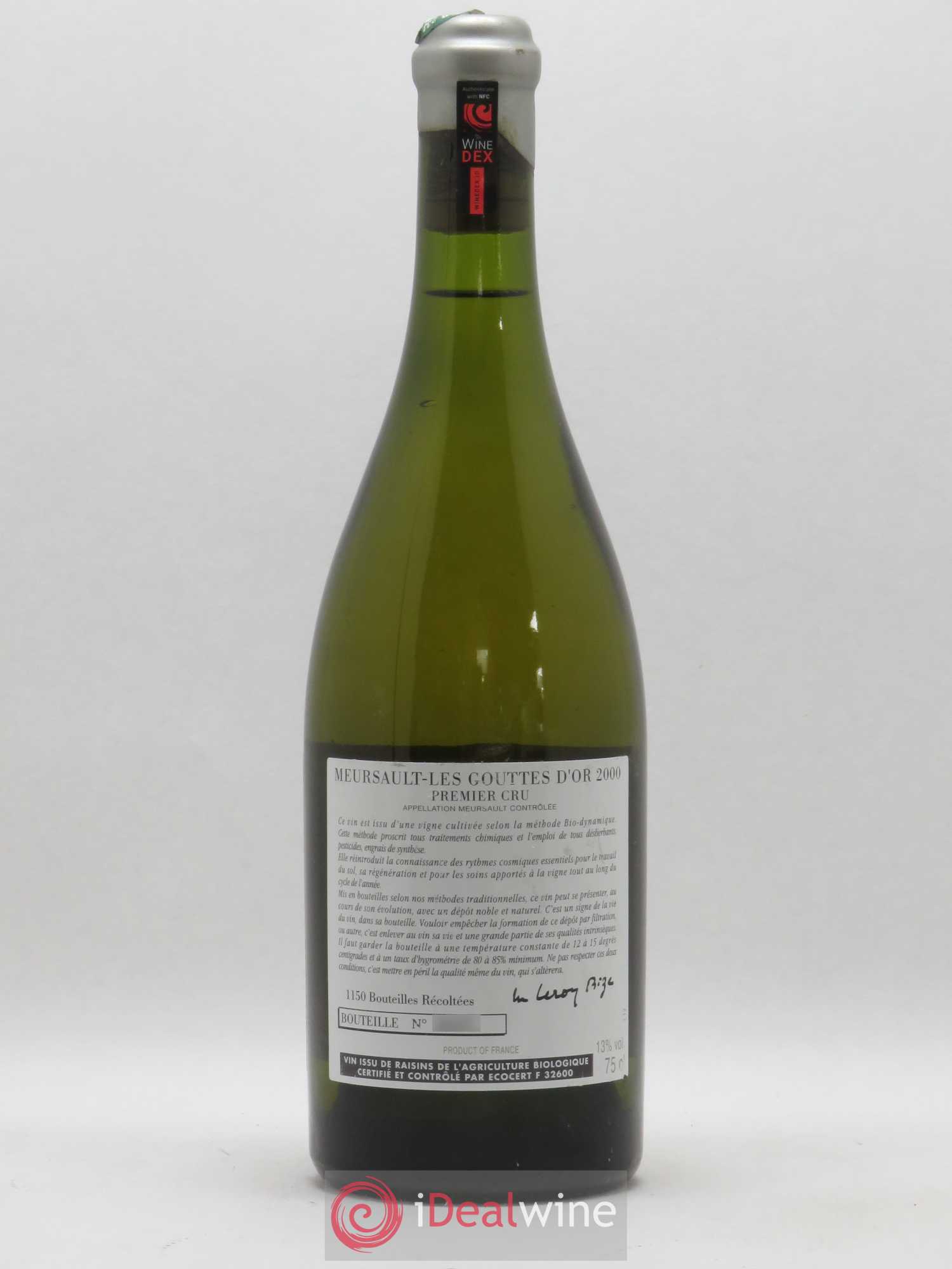 Meursault 1er Cru Les Gouttes d'Or d'Auvenay (Domaine) 2000 - Lot de 1 bouteille - 1