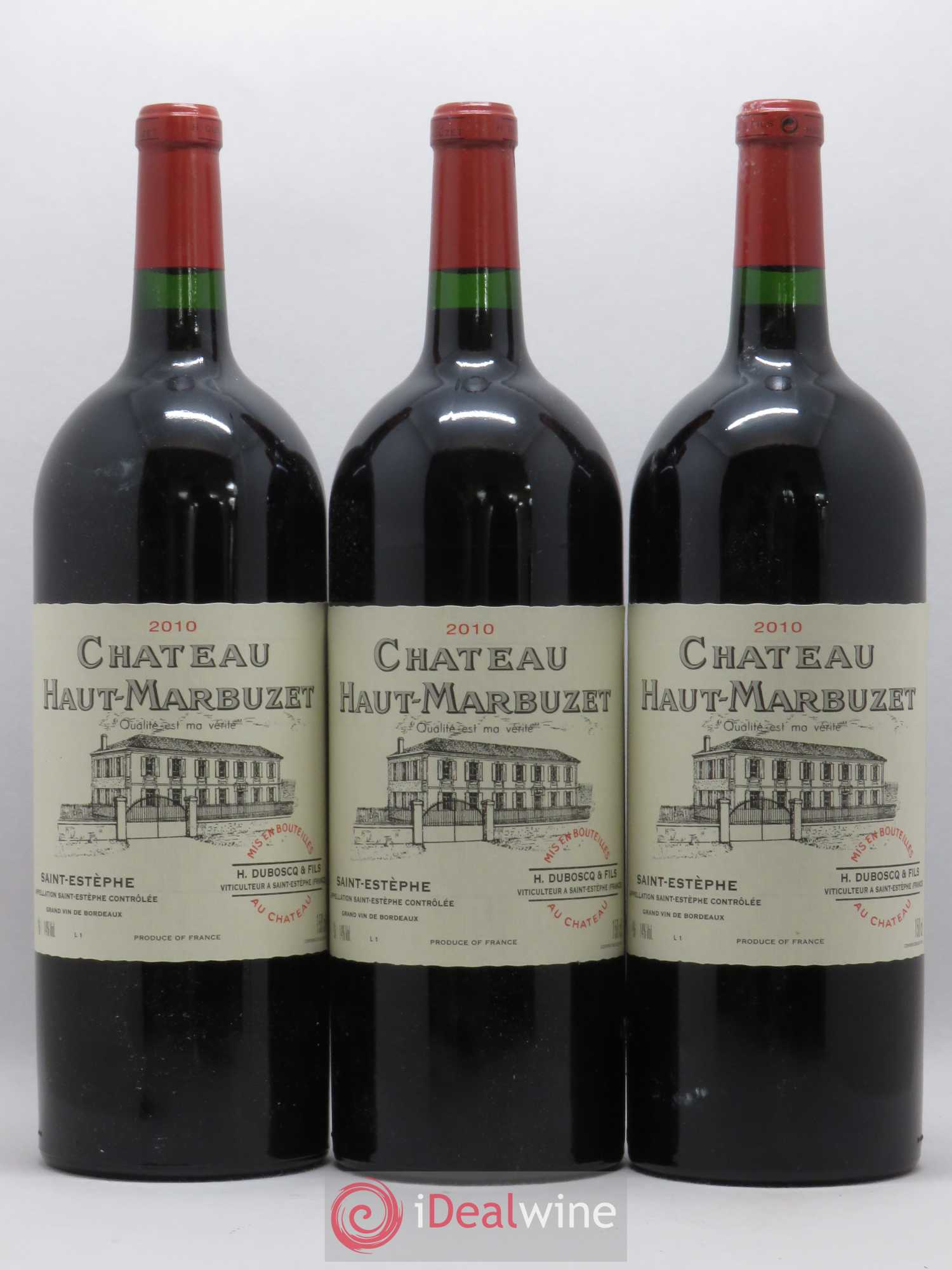 Château Haut Marbuzet 2010 - Lot de 3 magnums - 0