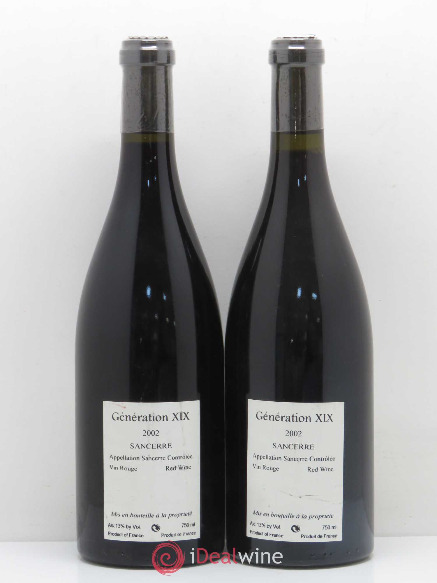 Sancerre Génération XIX Alphonse Mellot 2002 - Posten von 2 Flaschen - 1