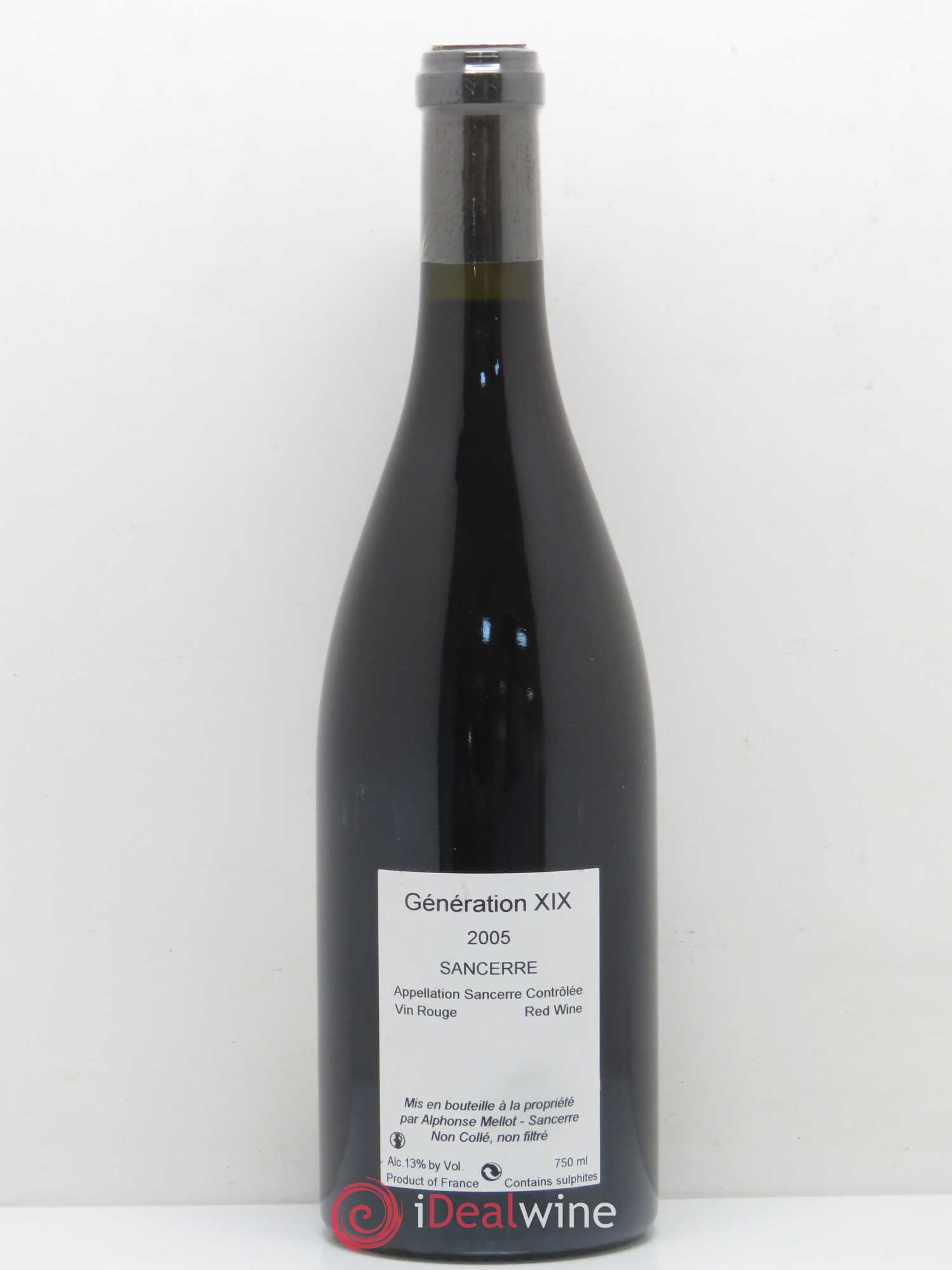 Sancerre Génération XIX Alphonse Mellot (sans prix de réserve) 2005 - Lot de 1 bouteille - 1