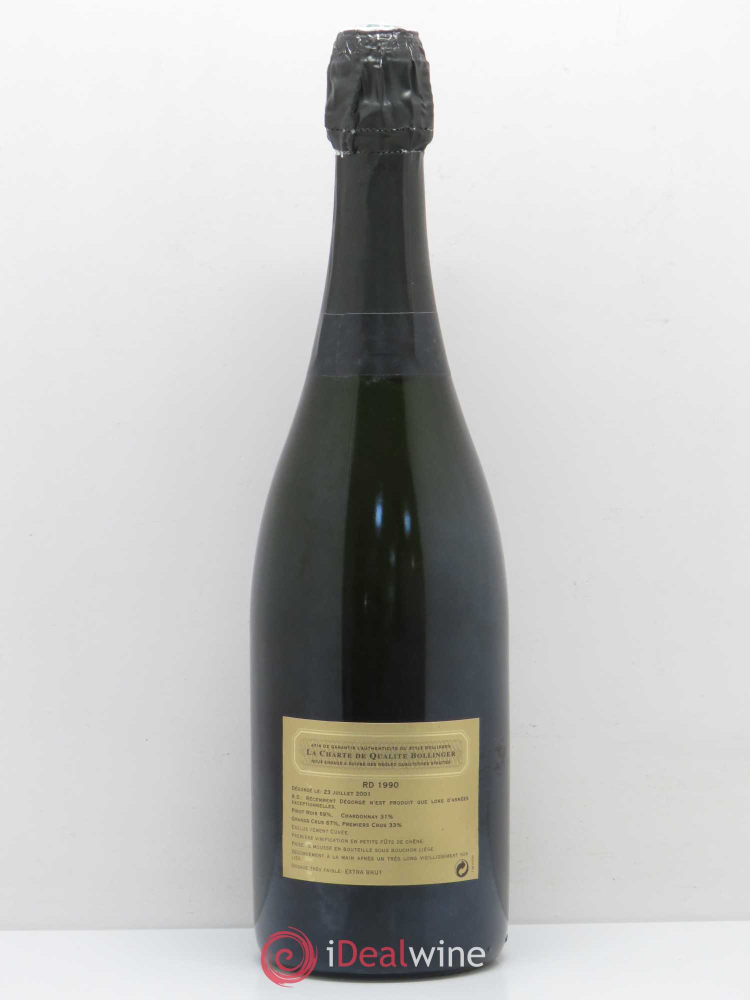 R.D. Extra-Brut Bollinger 1990 - Lot de 1 bouteille - 1