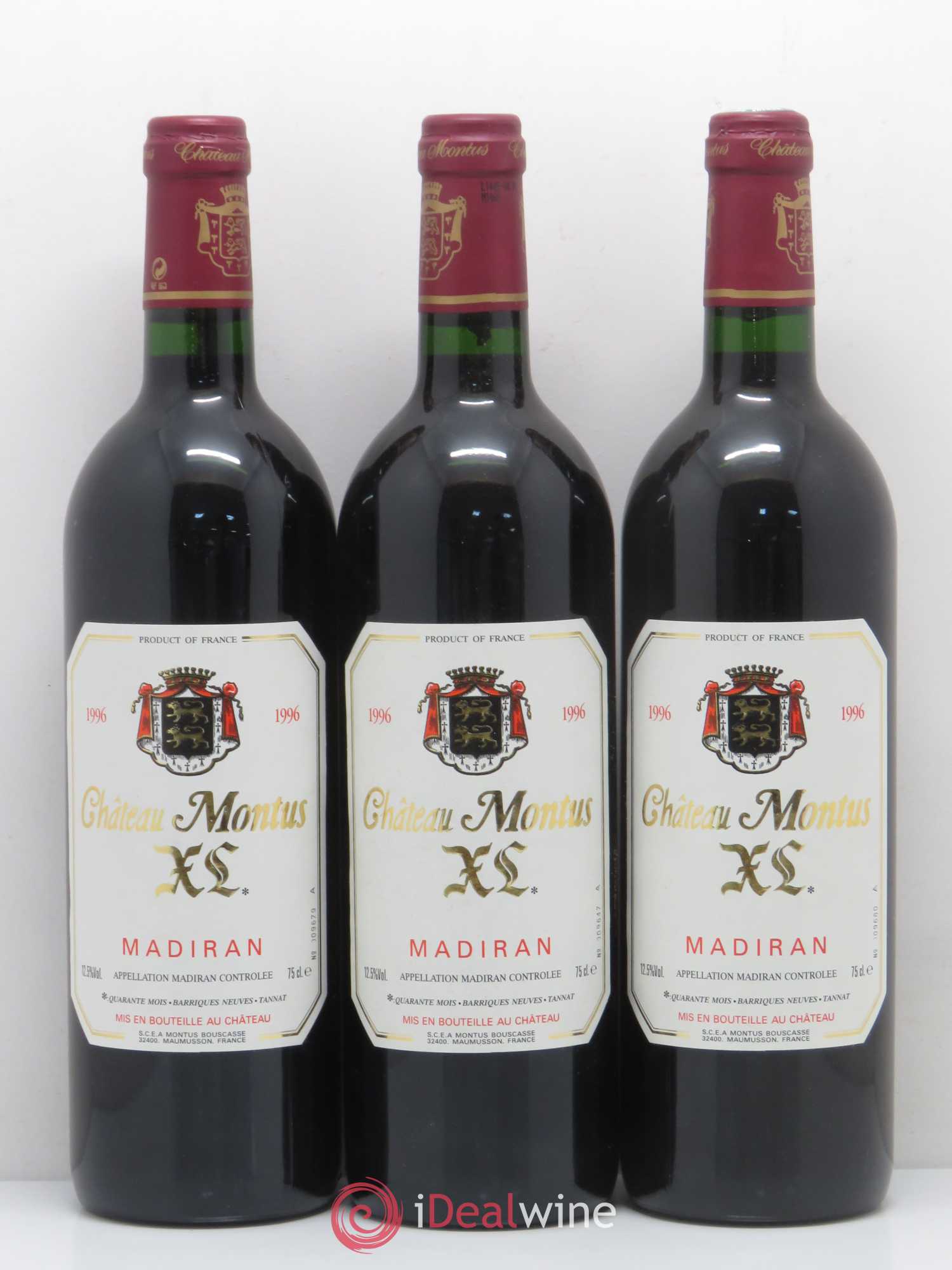 Madiran Montus-XL Alain Brumont 1996 - Lot de 3 bouteilles - 0