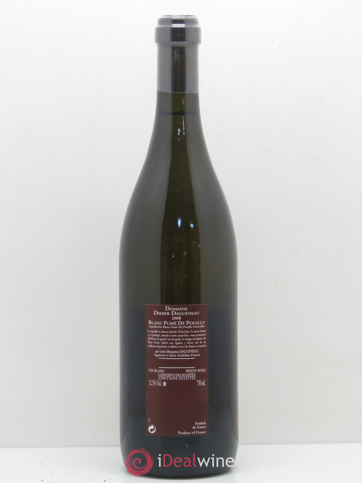 Vin de France (anciennement Pouilly-Fumé) Pur Sang Dagueneau (Domaine Didier - Louis-Benjamin) 2008 - Lot de 1 bouteille - 1