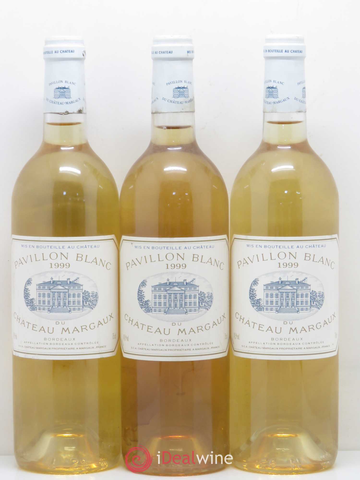 Pavillon Blanc du Château Margaux 1999 - Lot de 3 bouteilles - 0